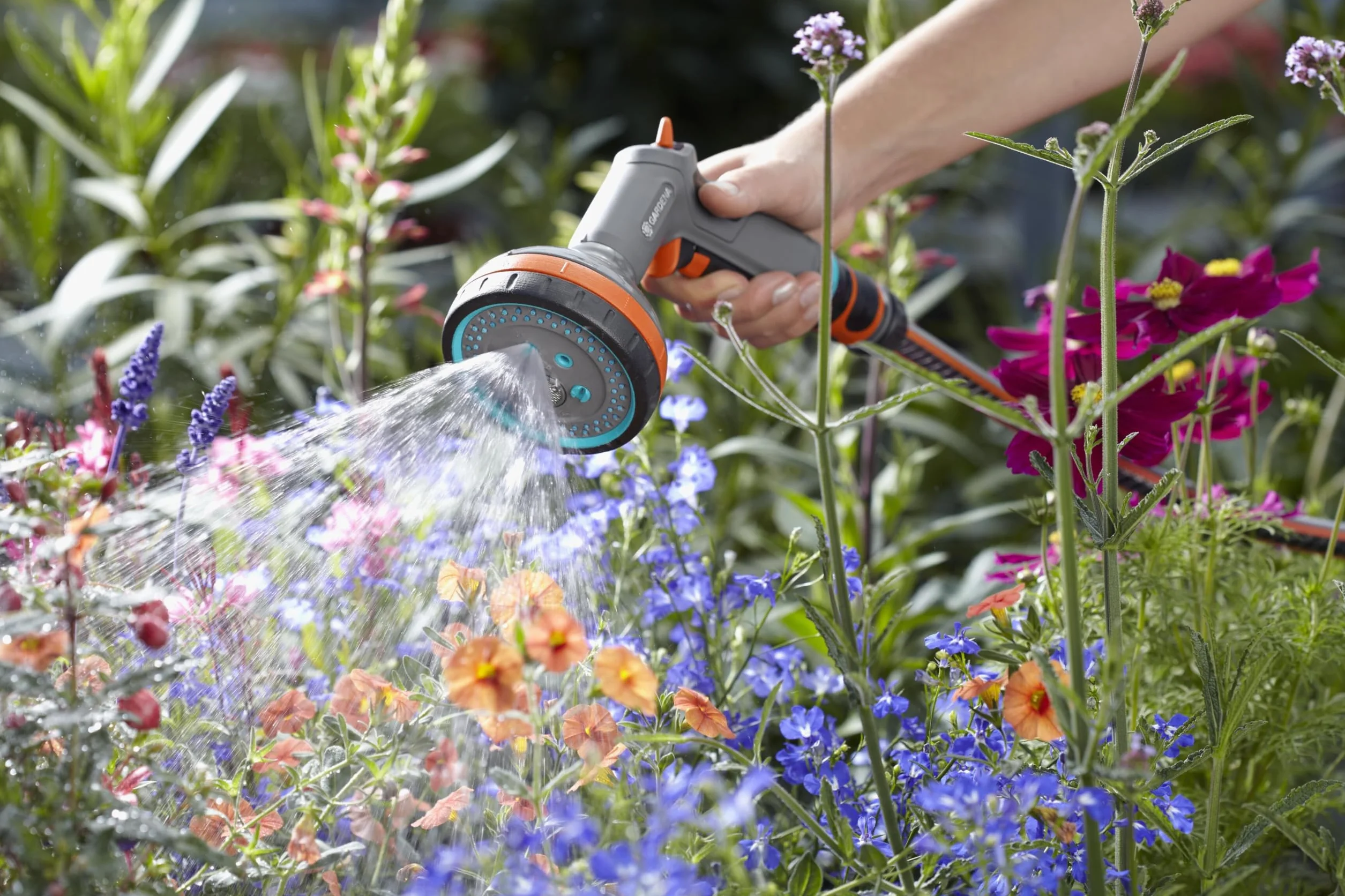 Gardena Comfort Pistolet zraszający wielofunkcyjny 5 rodzajów strumienia wody stała blokada ochrona przed mrozem