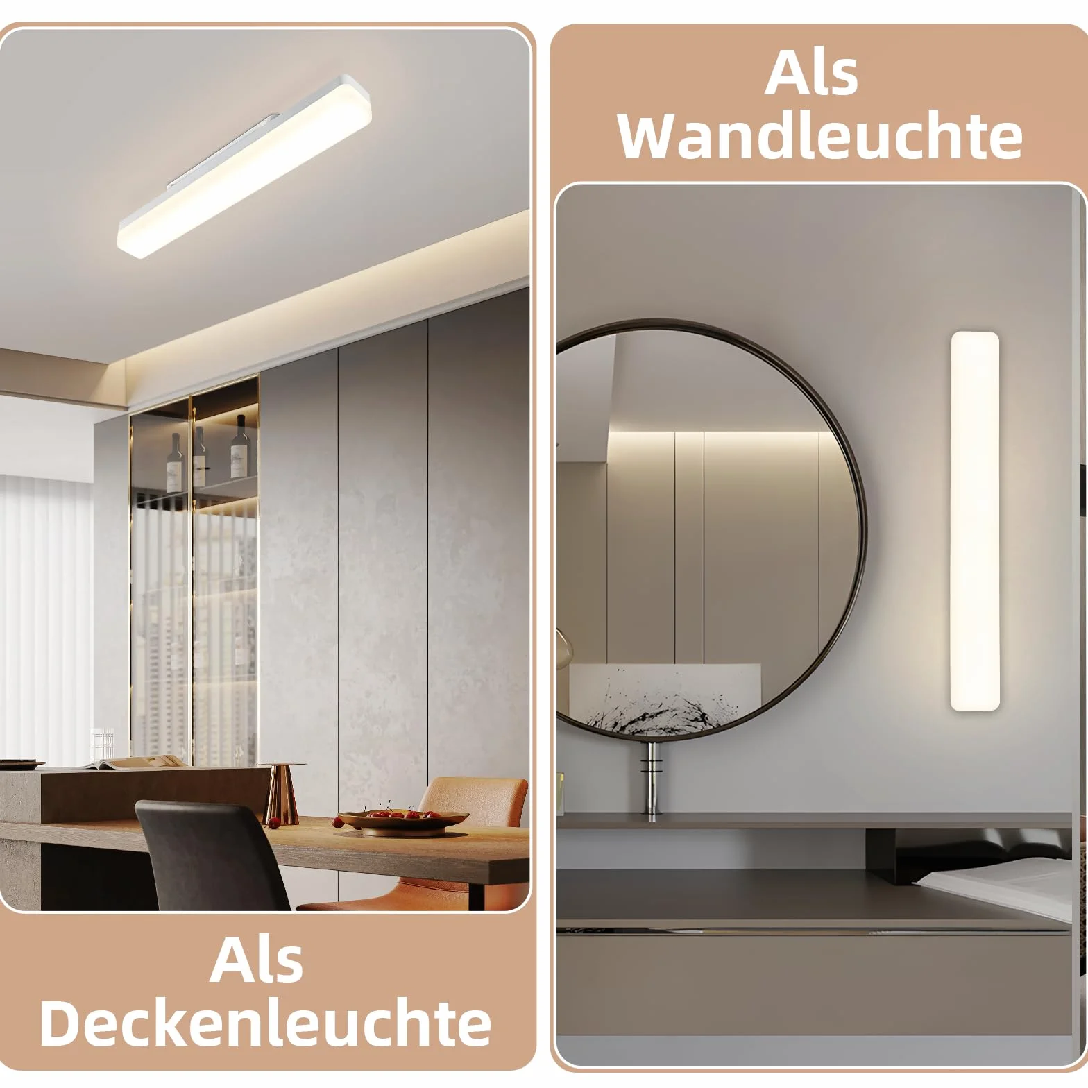 CBJKTX lampa sufitowa led 40cm oświetlenie sufitowe 18W ‎1620LM IP20 oprawa odporna na wilgoć led IP66 lampa łaty led naturalna biel 4000K do garażu warsztatowe biura sklepu pomieszczeń