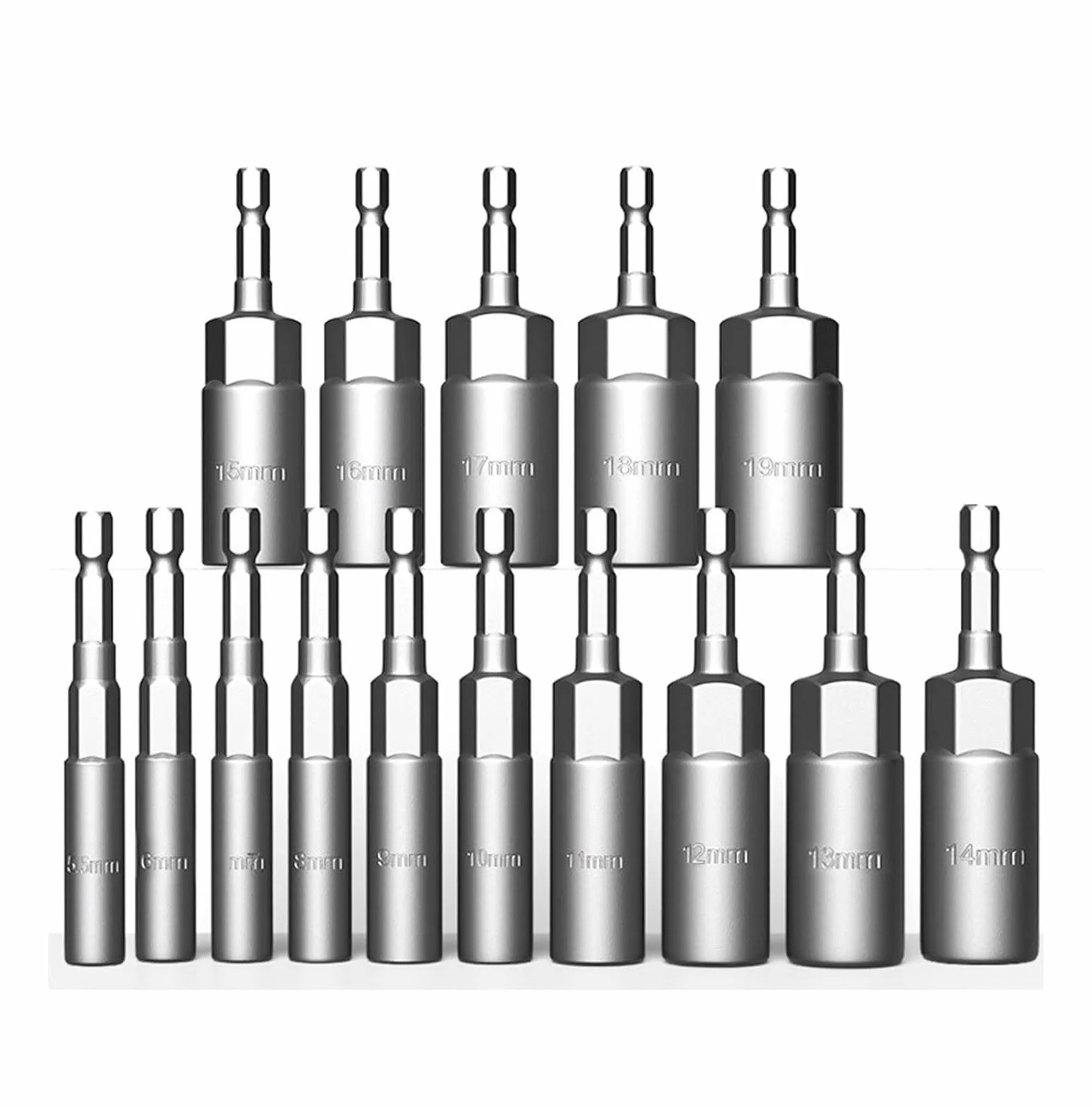 10/15 szt. długość pogłębiony adapter gniazda udarowego 5,5-19 mm zestaw nasadek wkrętakowych 1/4 cala śrubokręt głowica klucza zestaw narzędzi ręcznych