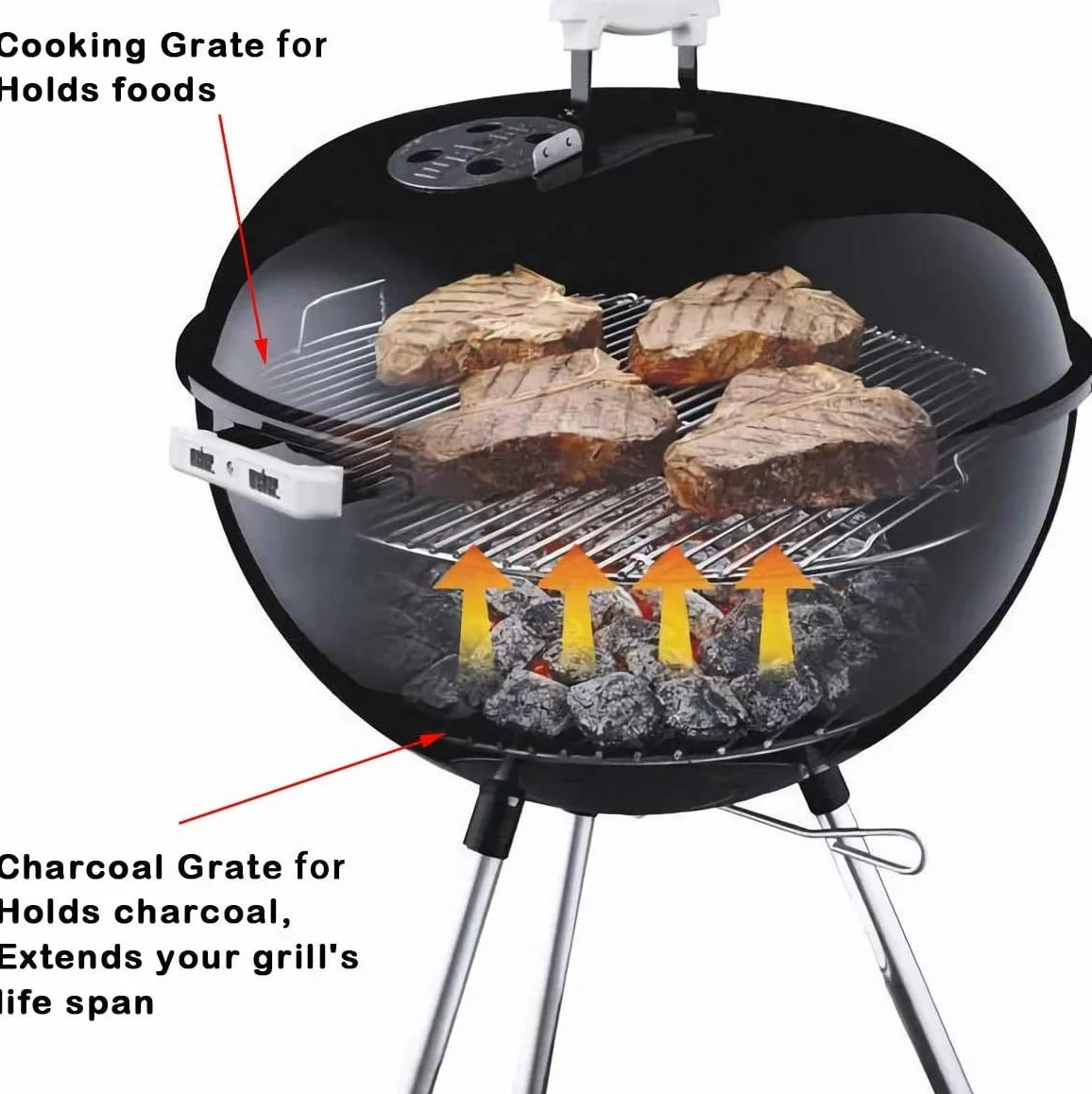 Weber Ruszt do gotowania 44,5 cm do grilla kompatybilny One-Touch Bar-B-Kettle Smokey Mountain