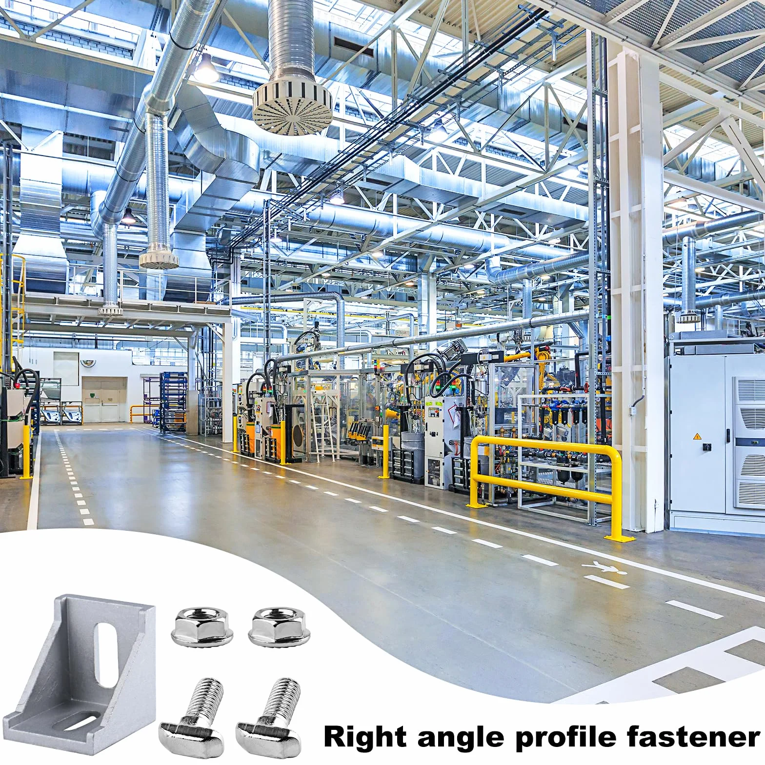 10 szt. kątowy materiał mocujący do profilu aluminiowego, profil aluminiowy 40 x 40, łącznik kątowy 90°, uchwyt ścienny pod kątem 90 stopni, do drukarek 3D, routerów CNC, projektów DIY