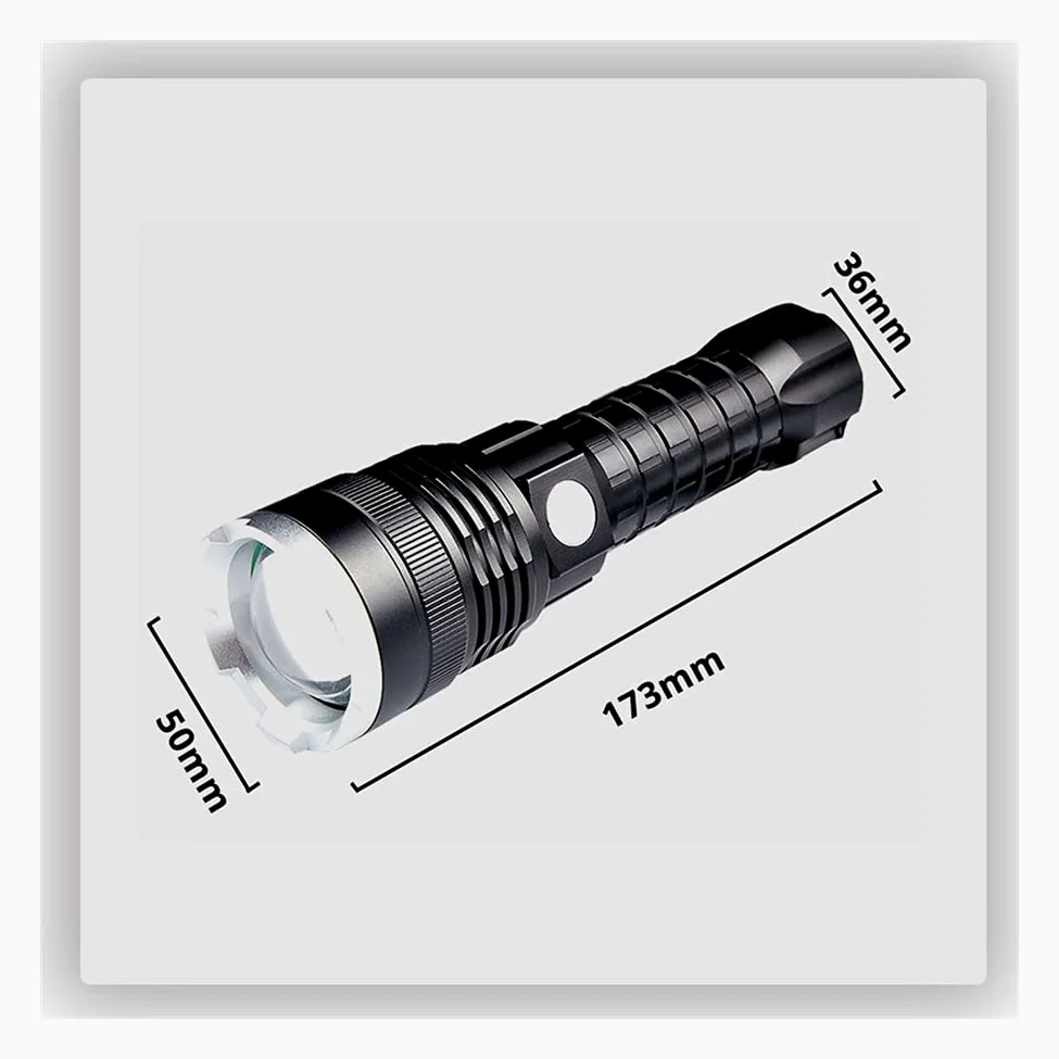 String Lights Latarka LED XHP50 Zoomable Tactical Torch Akumulatorowa wodoodporna lampa Ultra Bright Lantern by 26650 Battery Festival Lighting (kolor: 2)