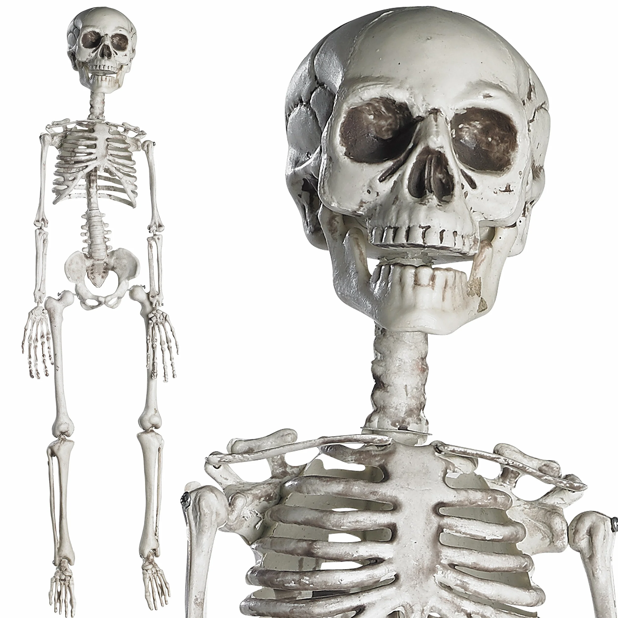 Prextex Szkielet na Halloween 76 cm z ruchomymi przegubami dekoracja
