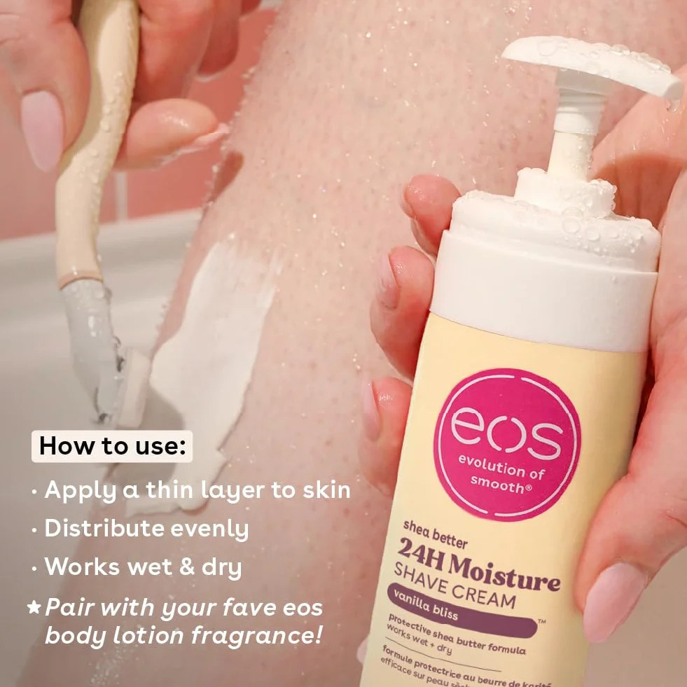 EOS Ultra nawilżający krem do golenia, Vanilla Bliss - krem do golenia – wanilia ze Stanów Zjednoczonych
