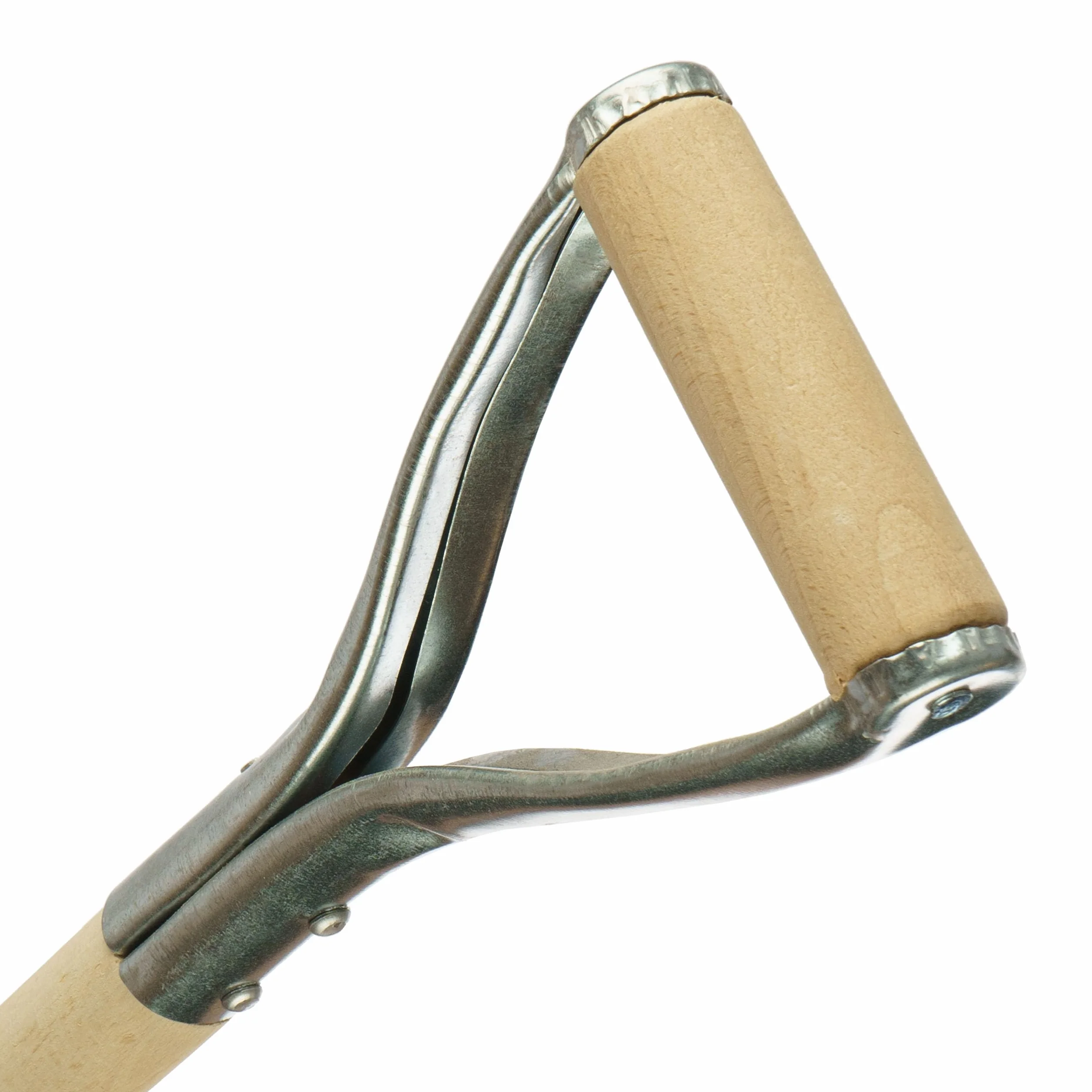 Trzonek Drewniany 95 cm do Łopaty, Szpadla z Drewna Bukowego z Uchwytem Metalowym
