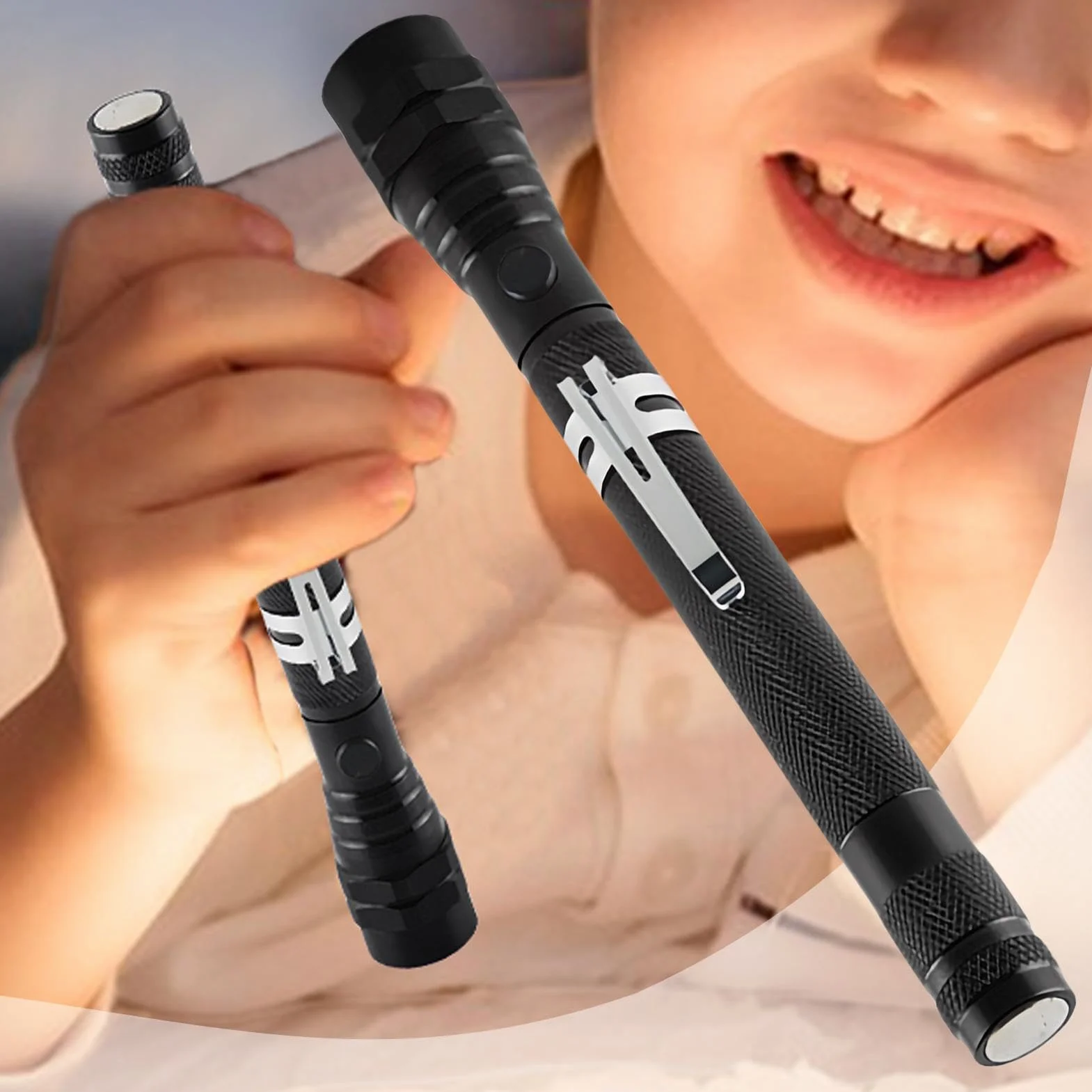 Magnetic LED Work Light | Telescoping Flashlight With Magnet | Portable Magnetic Pickup Light | LED Inspection Light | Flexible LED Light Tool Ergonomic Grip For A Variety Of Uses