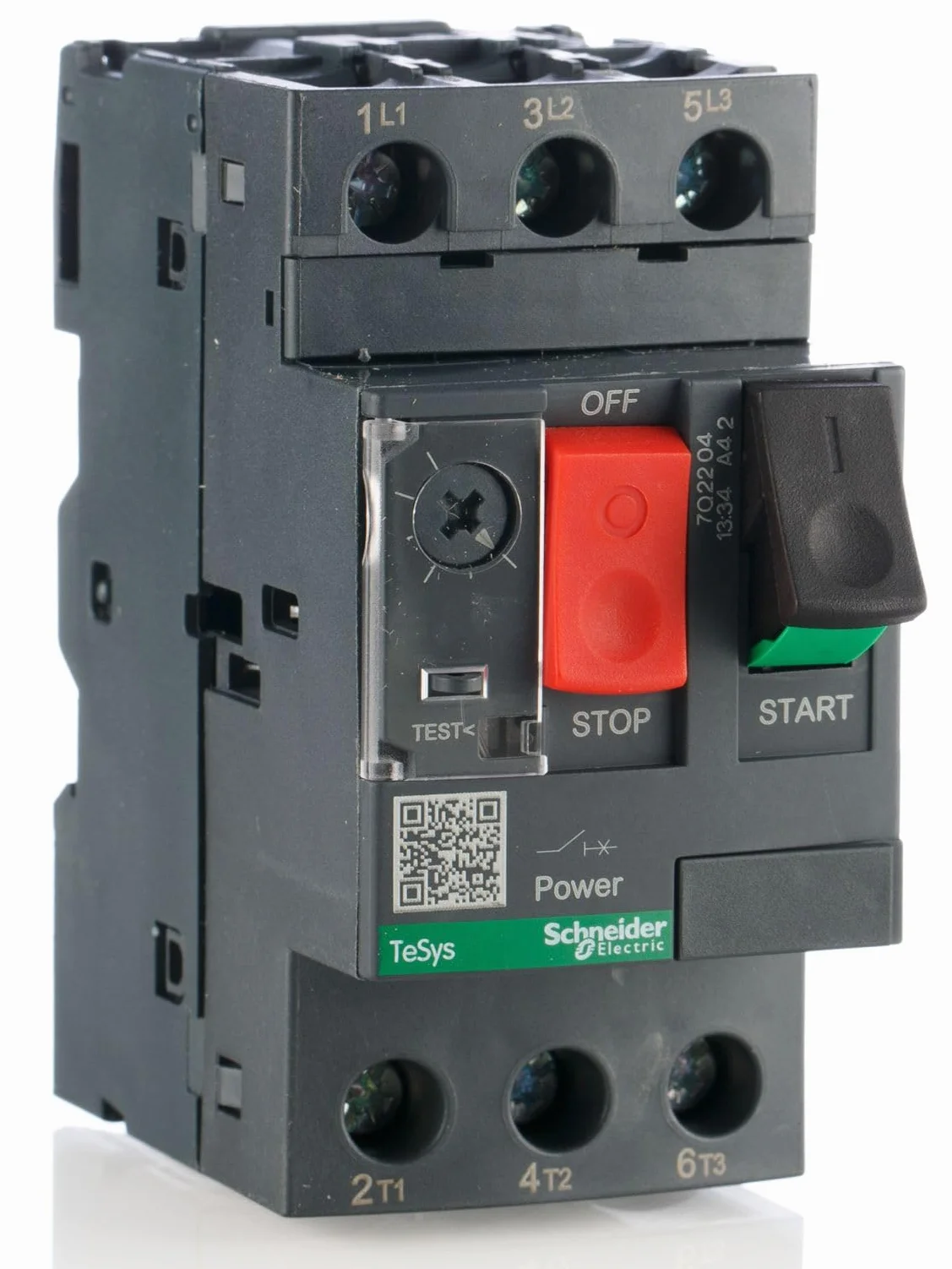 Schneider Electric | GV2ME16 - wyłącznik ochronny silnika, 3p, 9-14A, obsługa przycisku, przyłącze śrubowe - 45 x 89 x 78,2 mm
