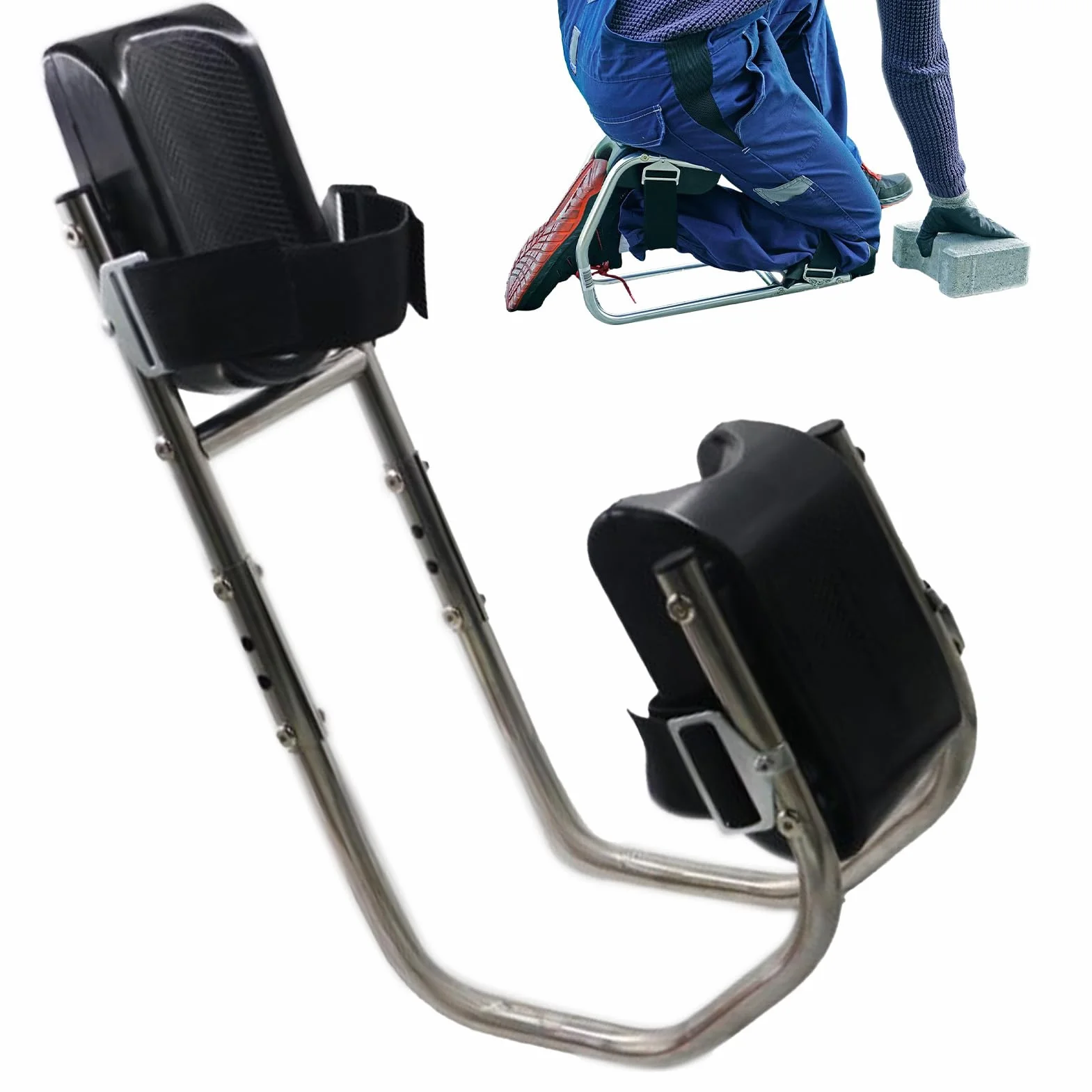 Gardening Knee Seat, Floor Work Kneeling Support, Detachable Kneeler Cushion, Non Slip Knee Seat & Comfort Booster, Ideal for Seeding and Construction Use, 17.72x9.84x5.91 inch