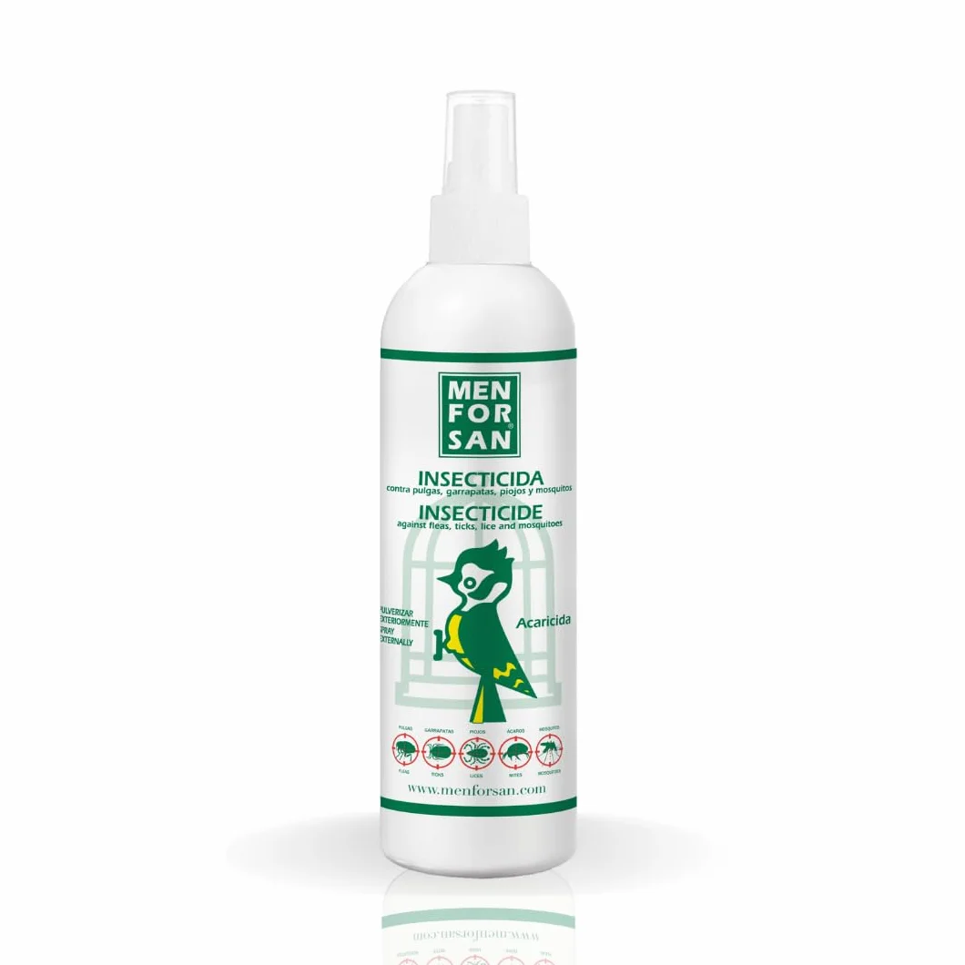 MENFORSAN Środek owadobójczy dla ptaków | Eliminuje i zapobiega | Szybko odparowuje | Nie pozostawia śladów | Zapach perfumowany | 250 ml
