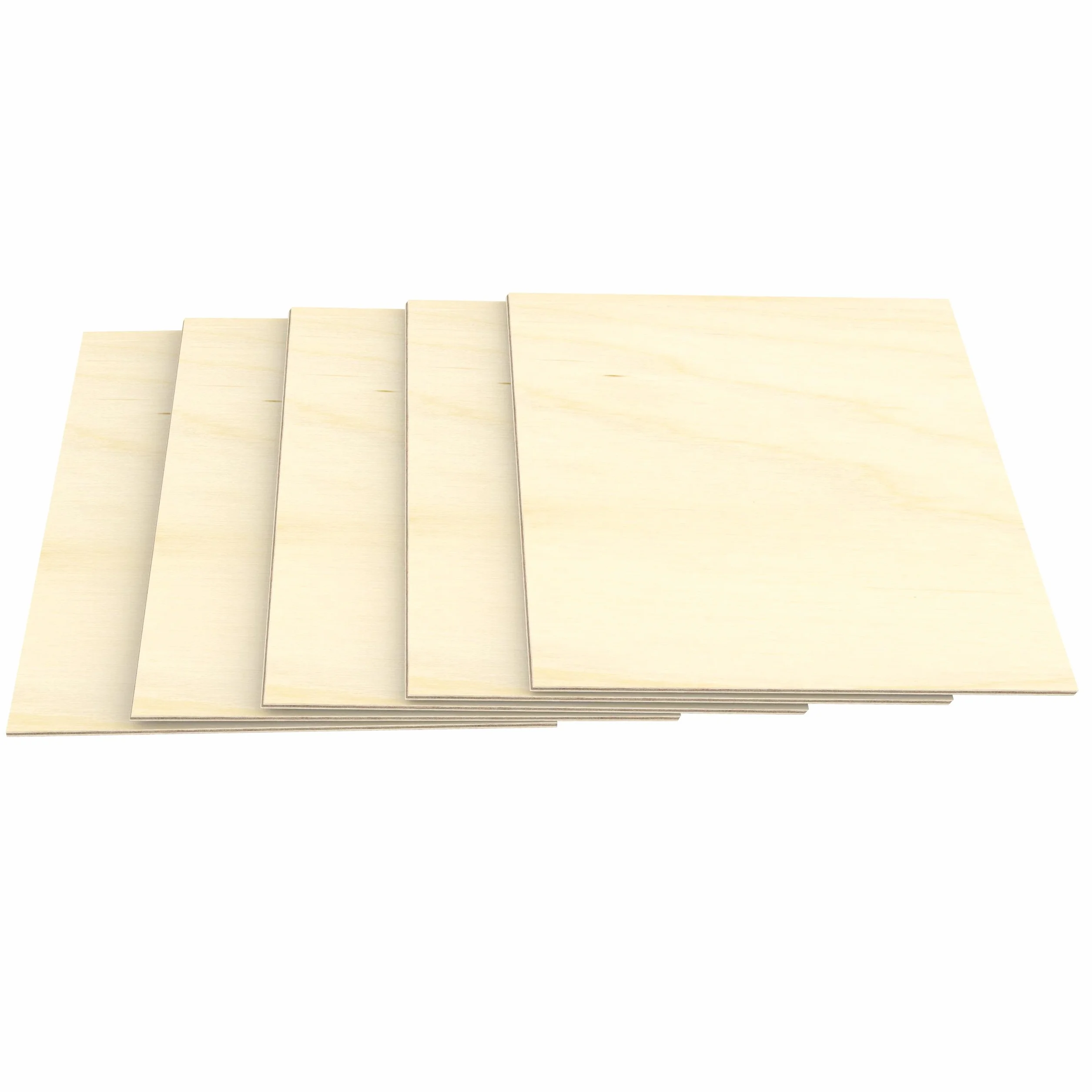 AUPROTEC 5x A5 Płyty ze sklejki liściastej brzozowej 6 mm (148 mm x 210 mm) płyty drewniane do majsterkowania i frezowania, brzozowe lite drewno multiplex 1 klasa jakości przemysłowej