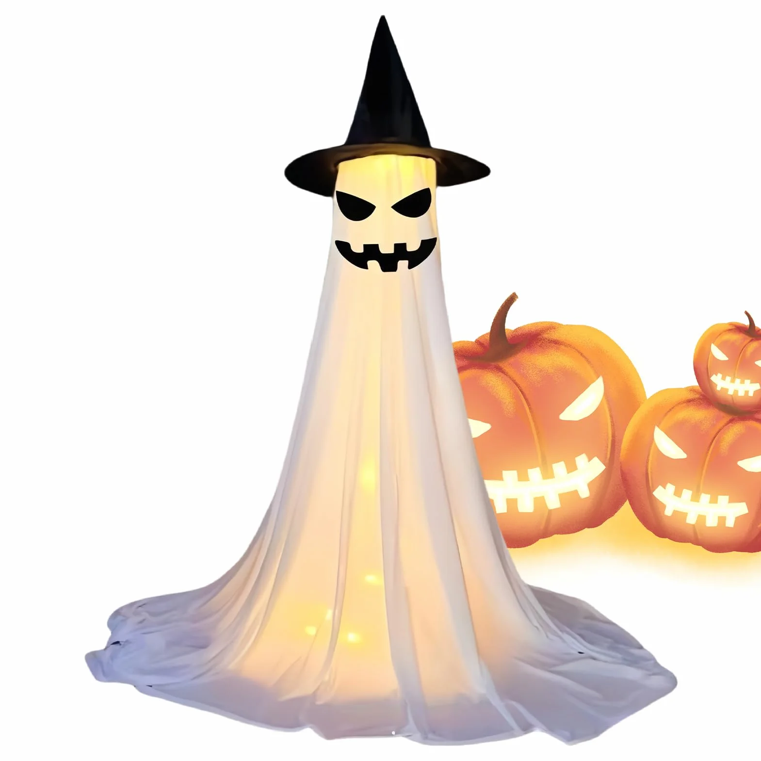 Halloween duch | Halloween dekoracja do wnętrz – straszny prezent do kuchni, pokoju, ogrodu, na okno, do łazienki, sypialni