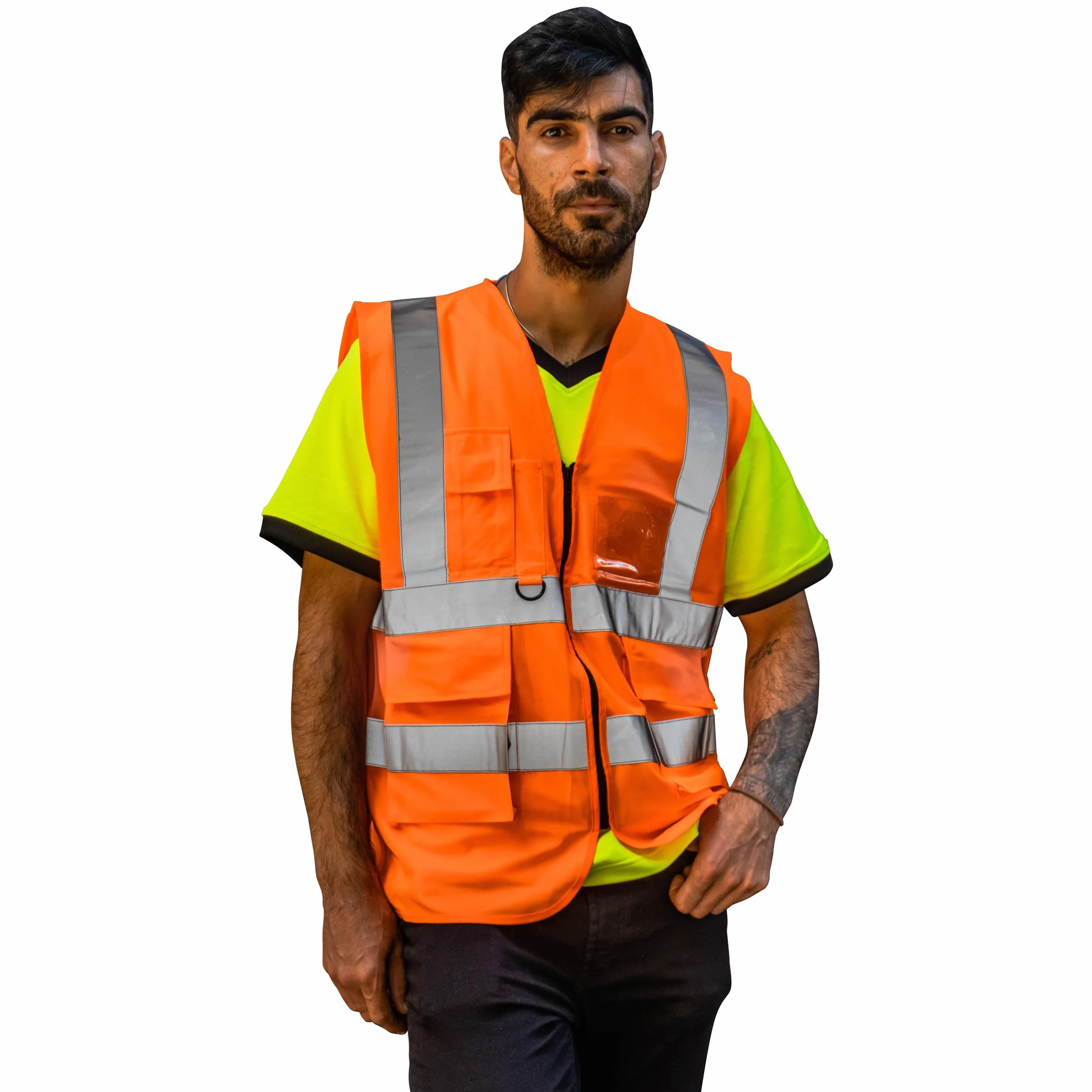 Kamizelka Odblaskowa Unisex - XXL, Orange, Jednolity Pasek Odblaskowy