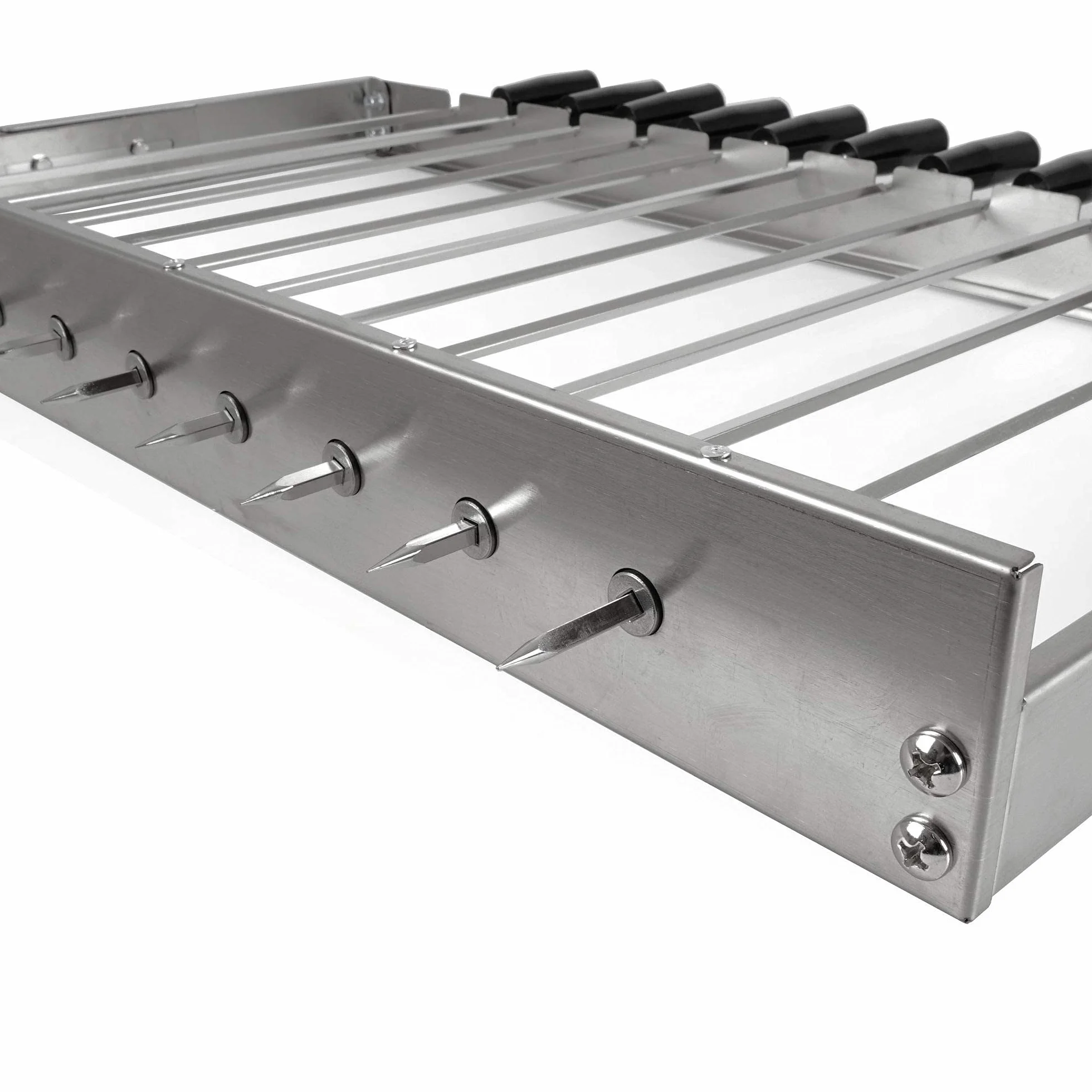 BBQ-Toro zestaw do szaszłyków stal nierdzewna 11 szpikulców silnik regulowany 70x26-40 cm USB