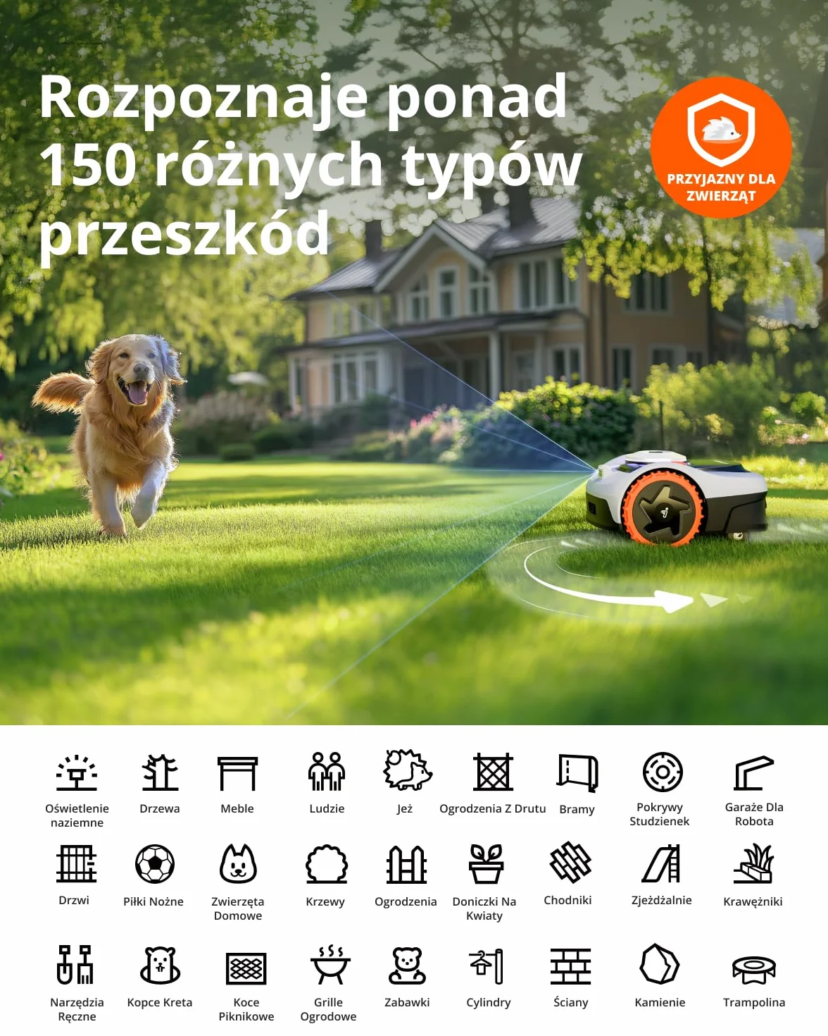Navimow i105E robot koszący bez kabla ograniczającego 500 m² RTK Vision kosiarka trawnikowa