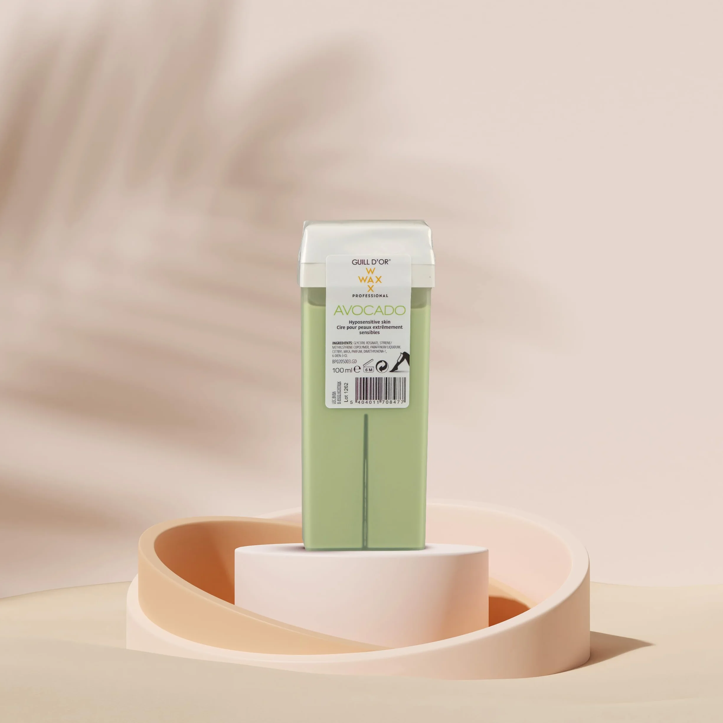 Zestaw 3 wkładów woskowych Avocado marki Guill WaxWax 100 ml, profesjonalna jakość, do depilacji nóg, pach, ciała, łatwe w użyciu, do skóry nadwrażliwej, wszystkich rodzajów włosów.