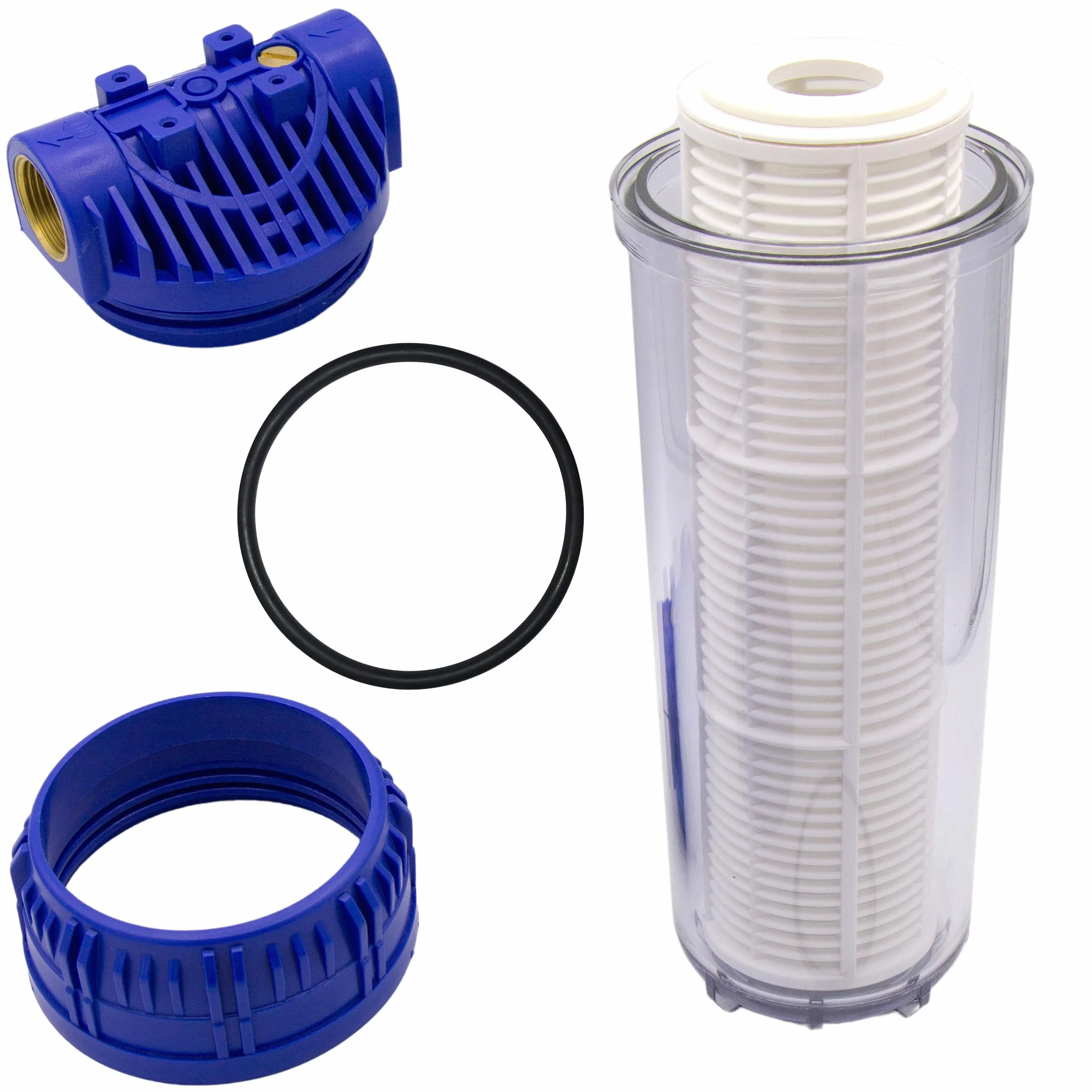 VARIOSAN Filtr wstępny 10 cali do pomp wodnych gwint wewnętrzny 3/4" 8 bar 6000 l/h 0,06 mm