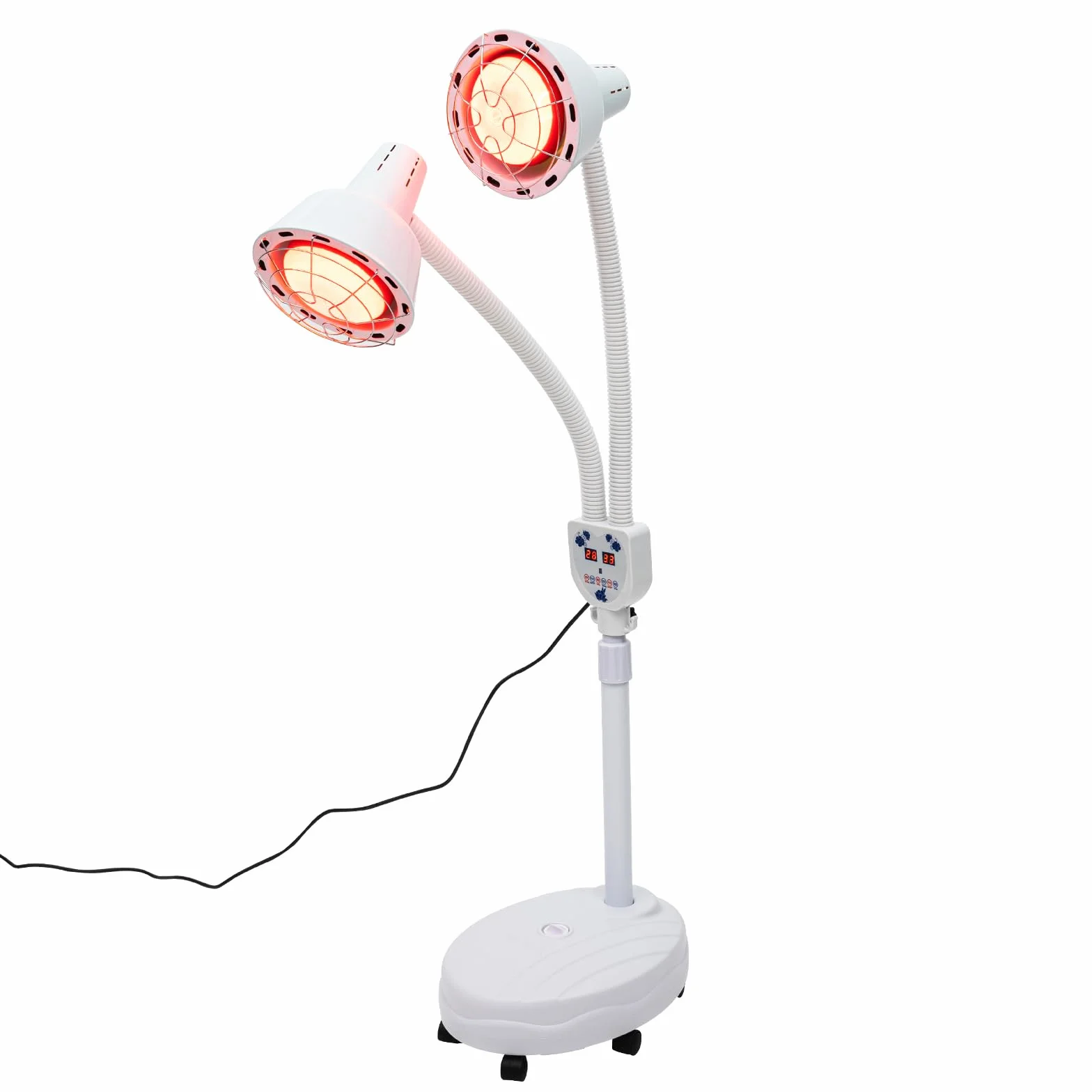 Podwójna głowica, lampa z czerwonym światłem, pielęgnacja cieplna, 275 W, 0-115 °C, lampa na podczerwień, lampa na podczerwień, do salonu piękności, salonu, domu