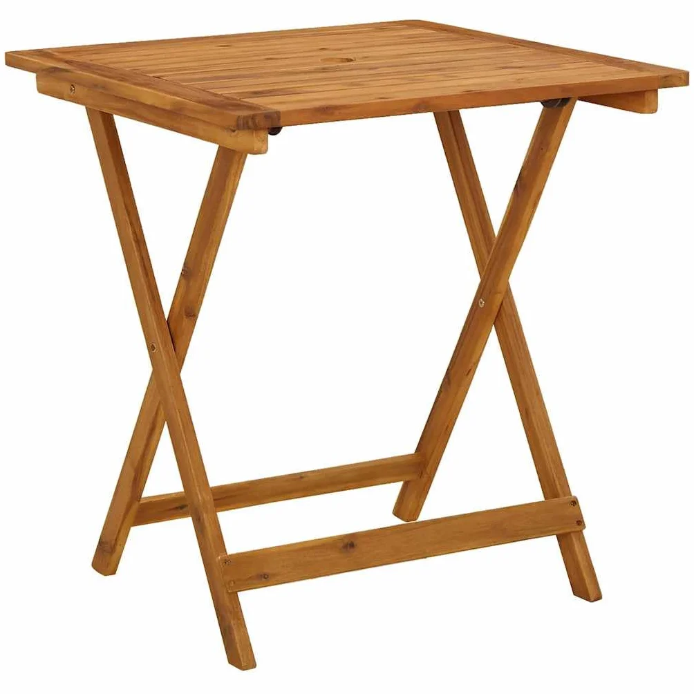 vidaXL Składany stół ogrodowy 70 x 70 x 75 cm lite drewno akacjowe