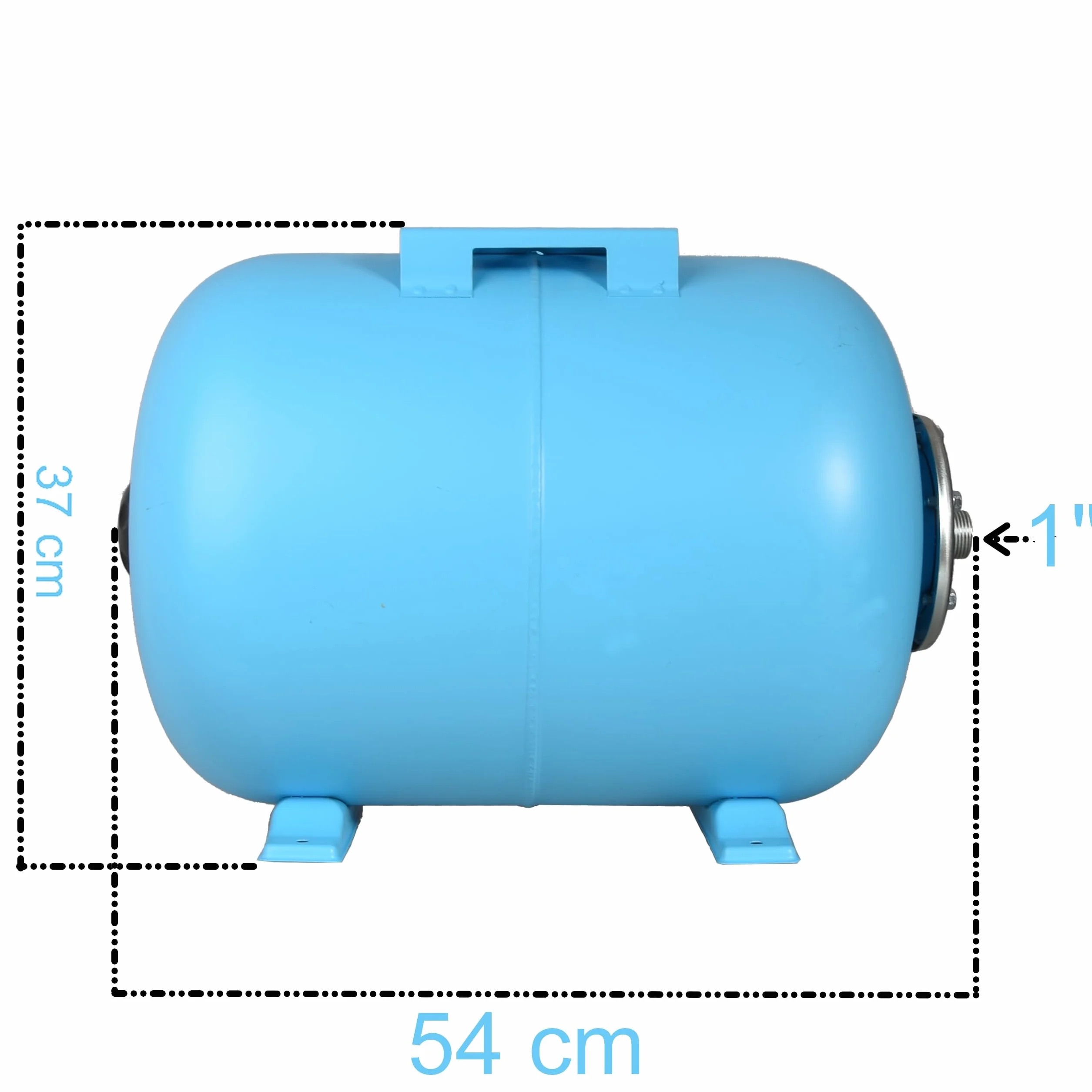 Zbiornik Hydroforowy 50L Przeponowy Ciśnieniowy Hydrofor Poziomy na Wodę do Pompy Stal Węglowa 50 Litrów