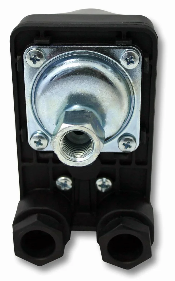 Wiltec Wyłącznik ciśnieniowy SK-9 do hydroforów i pomp wody 230 V, ochrona przed suchobiegiem IP44, presostat do hydroforu z regulacją ciśnienia