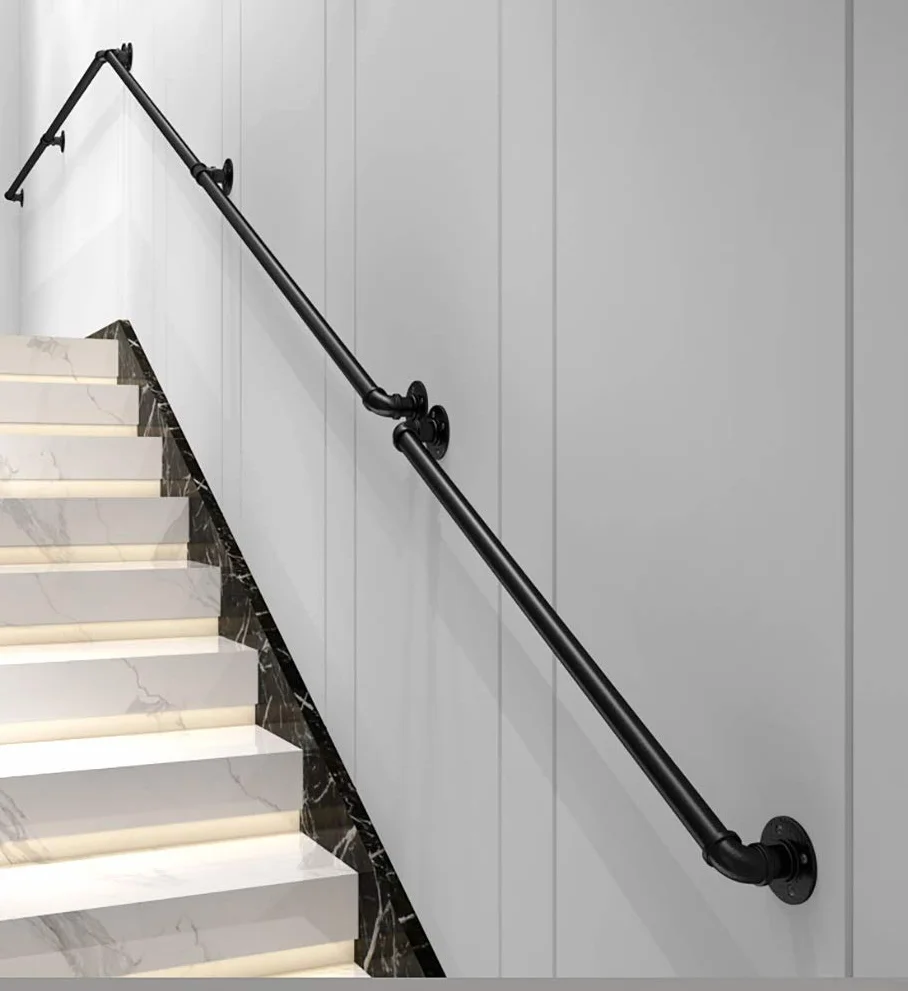 Regulowany zestaw balustrad powlekanych cynkiem od 30 do 500 cm do użytku wewnątrz/na zewnątrz, czarny metalil z akcesoriami (rozmiar: 300 cm)