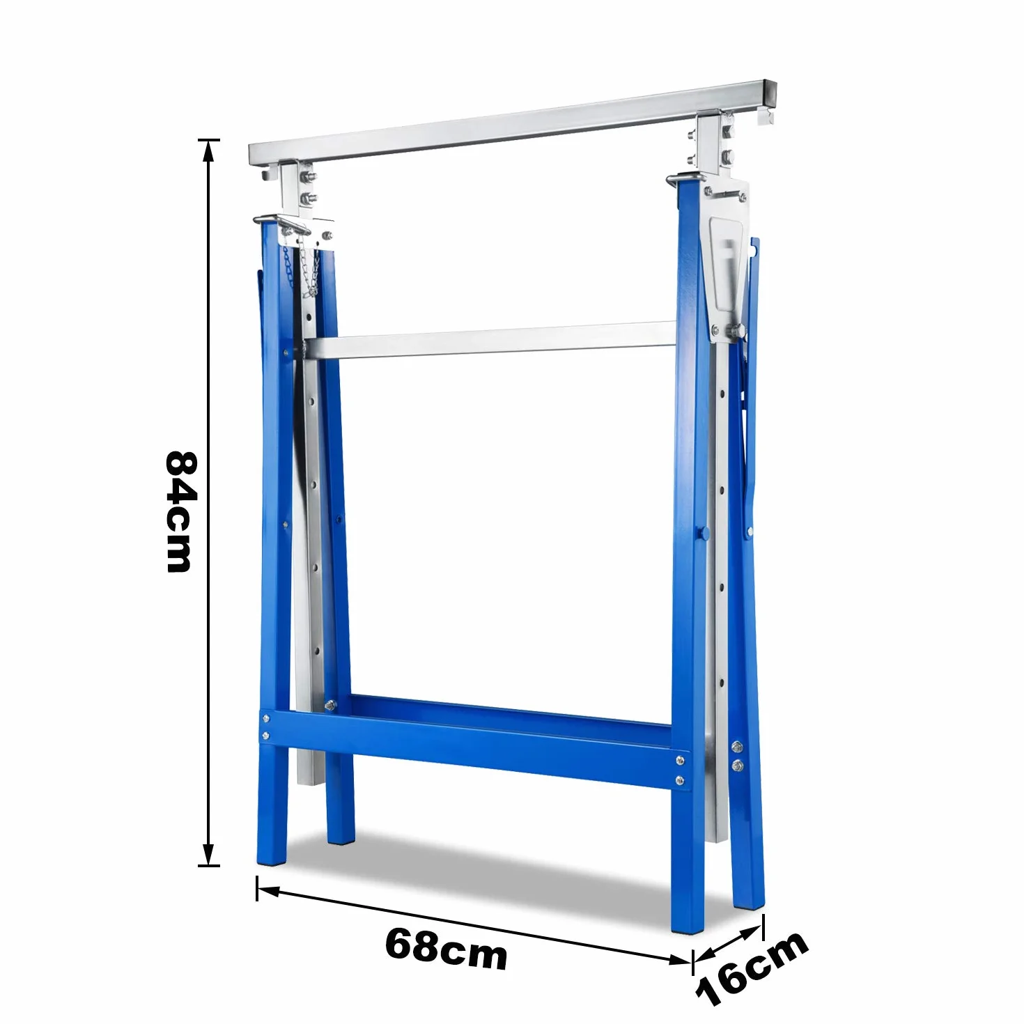 Lospitch 2 x kozioł składany 7-stopniowa regulacja wysokości 81-130 cm 400 kg stelaż składany metalowy stojak stojak stojak roboczy