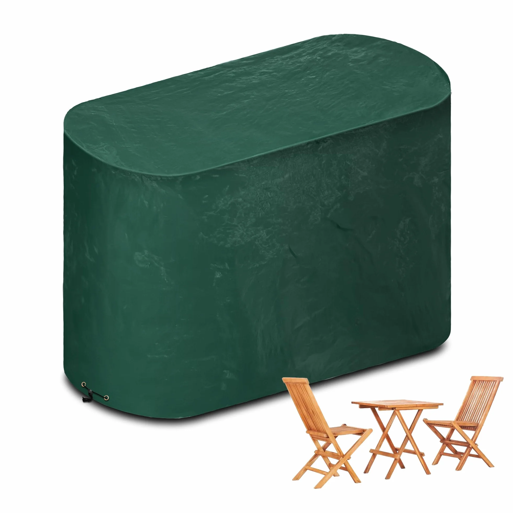 PE Bistro Set Cover Cover 2-seats Patio Furniture Cover na stół i krzesło ze sznurkiem ściągającym