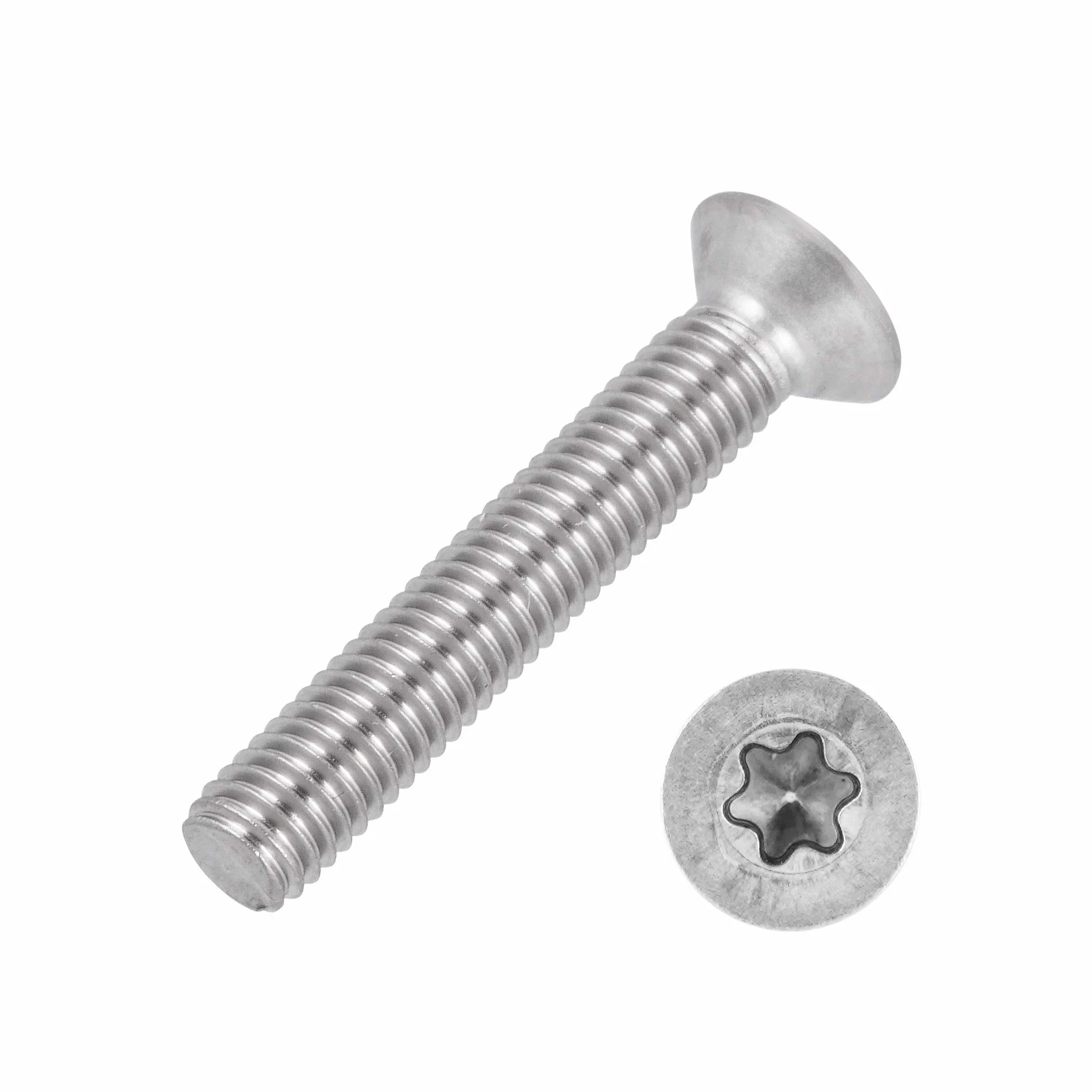 Śruby z łbem wpuszczanym Torx M3 x 12 z łbem stożkowym - pełny gwint ISO 14581 DIN 965 TX śruby z łbem stożkowym stal szlachetna M3 x 12 mm 50 sztuk