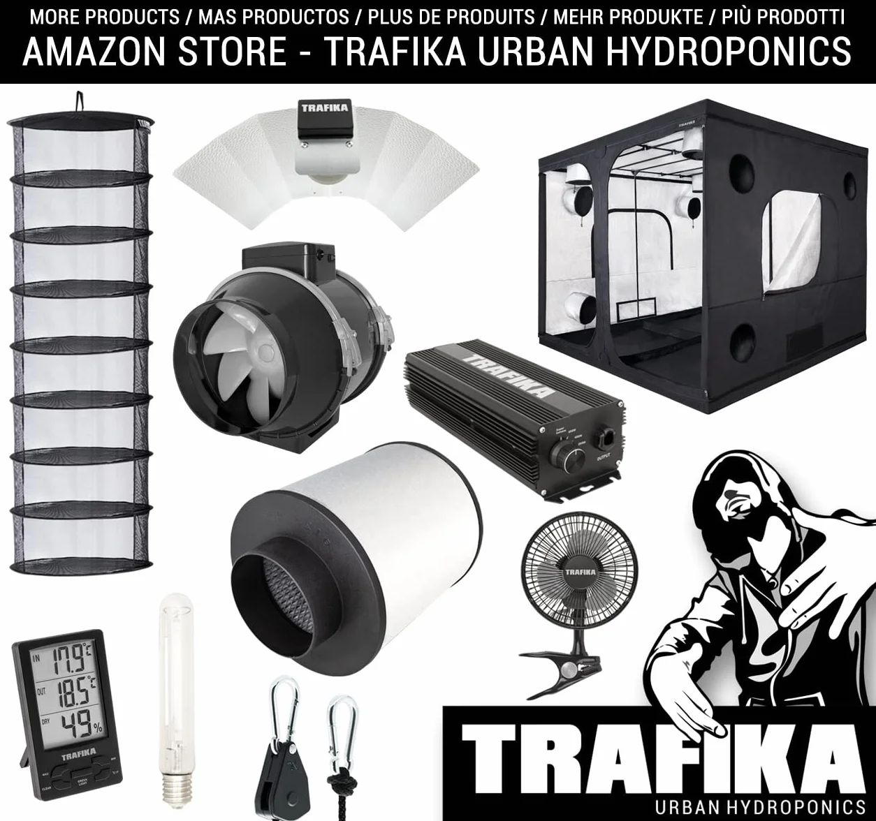 Trafika klips 15 cm 5 W silnik magnetyczny zacisk do mocowania na drążkach namiotów uprawy 2 klamry