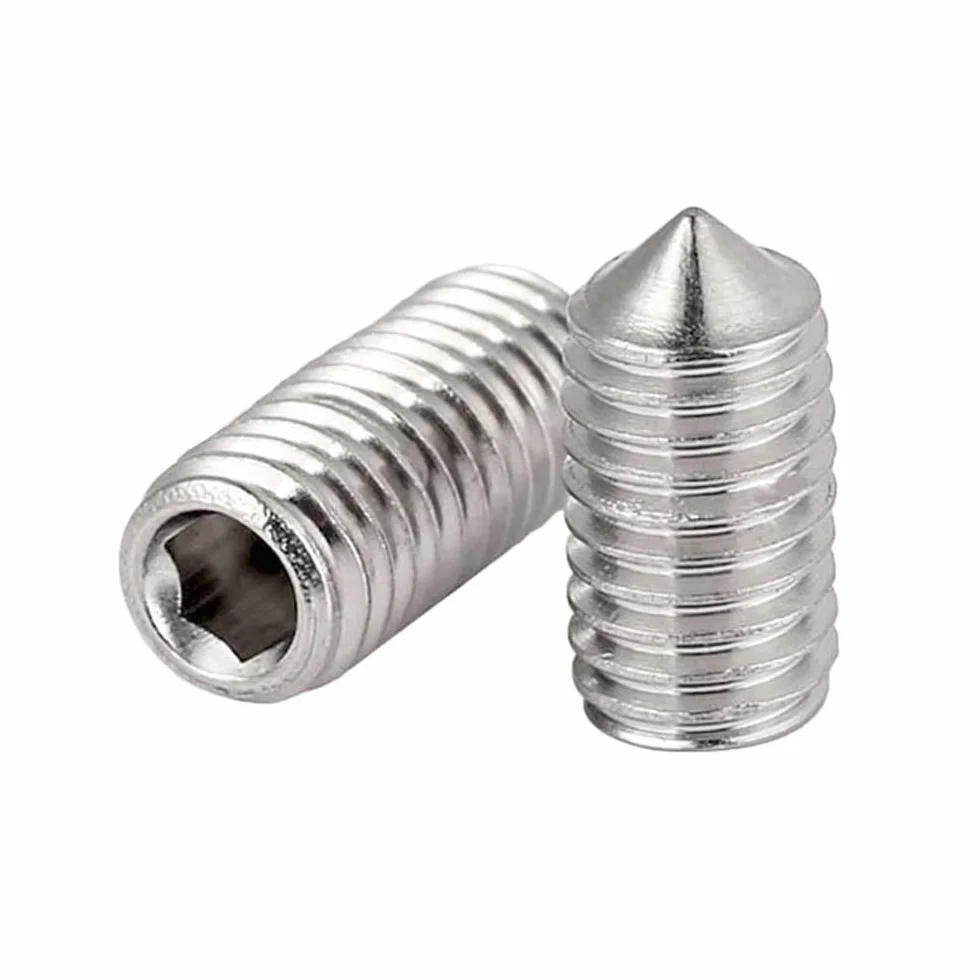 10 sztuk/partia sześciokątny zestaw gniazd sześciokątnych śruba stożek punkt wkręt dociskowy M8 M10 M12 304 ze stali nierdzewnej (Color : 30mm_M8)