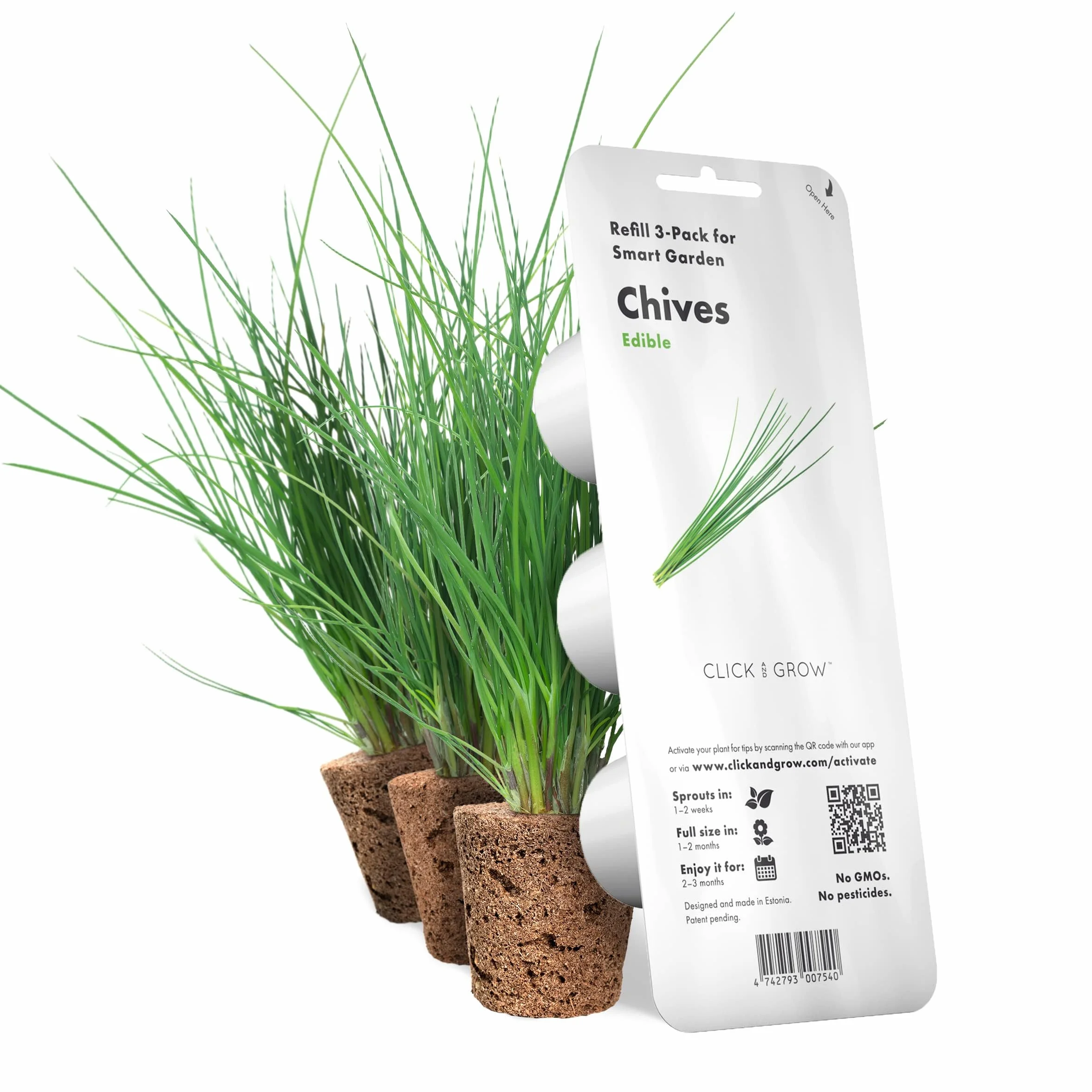 Click and Grow Smart Garden Chives Plant Pods, 3-pack