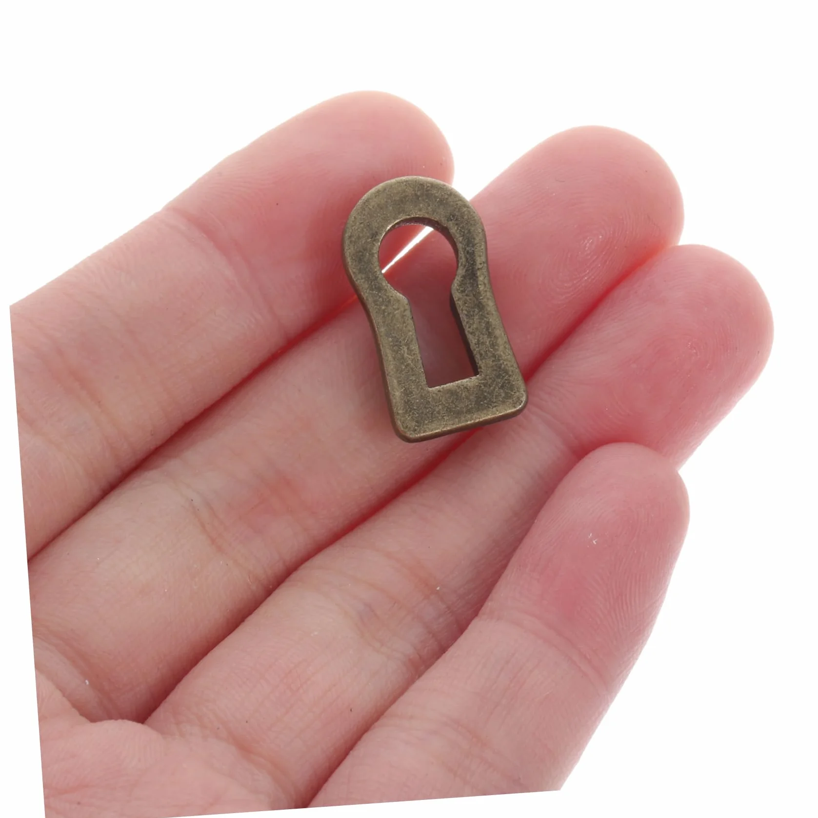BESTonZON 10kawałki Sztuk Ozdobne Osłony Dziurki Klucza z Cynku Antique Keyhole Cover Elegancka Dekoracja Mebli Do Komody Trwałe Akcesoria Meblowe Stylu Vintage