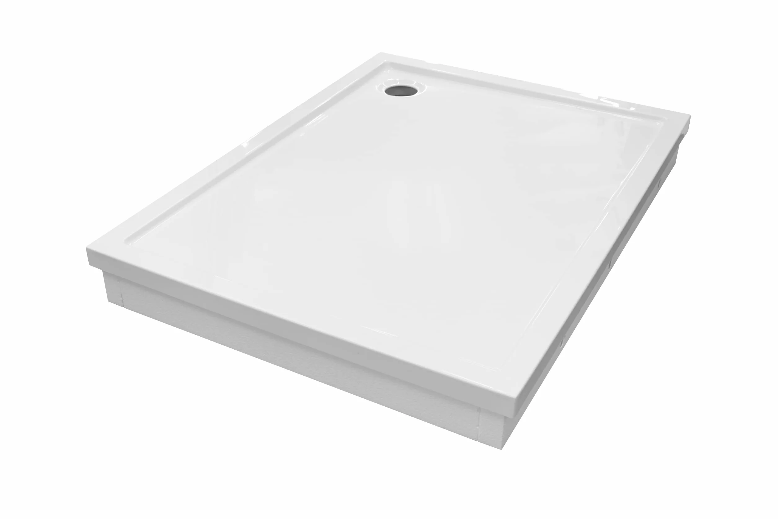 Brodzik brodzik ze styropianowym wspornikiem łazienka prysznic kwadratowy prostokątny standard biały 17 cm wysokości Senta New (70x90x4,5/17)