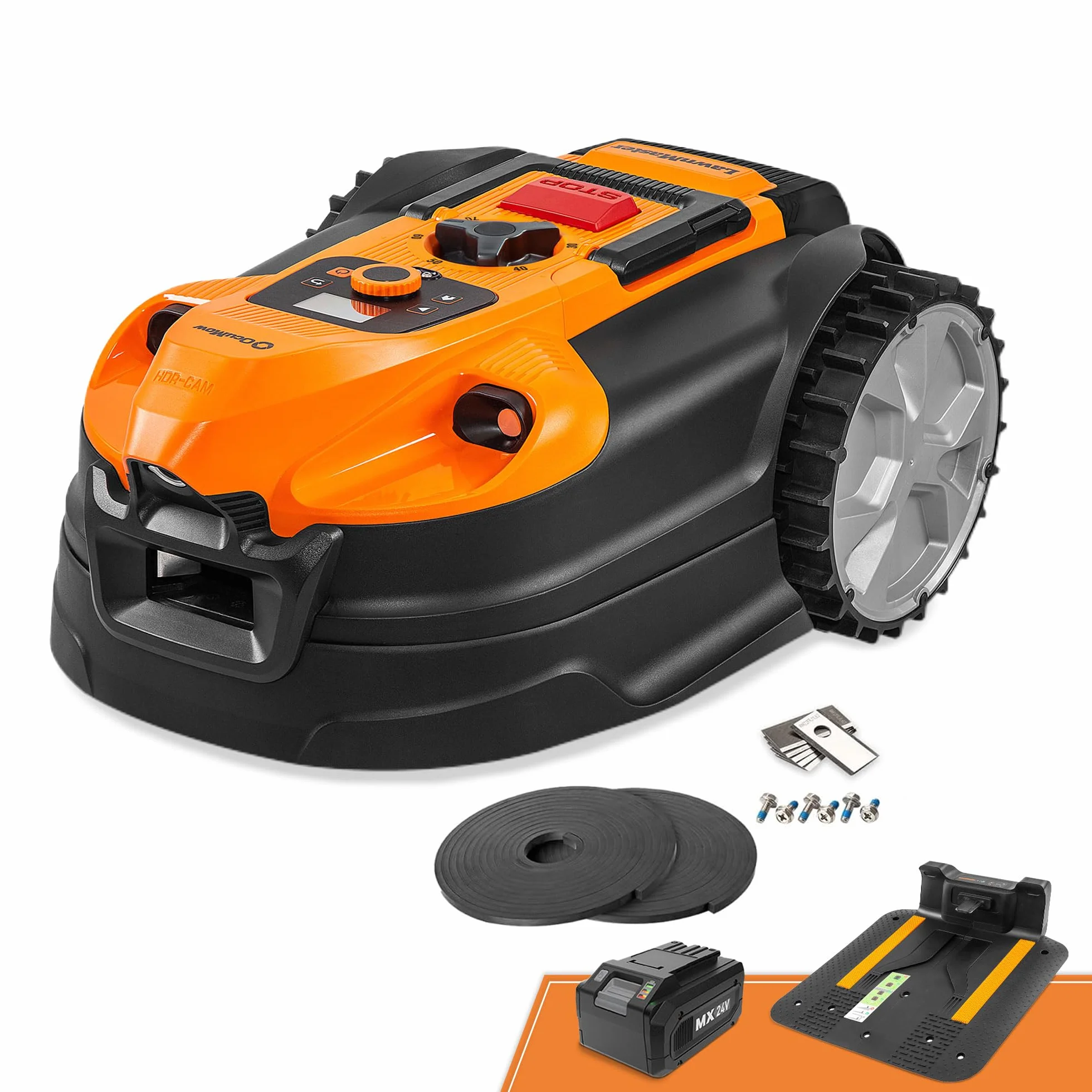 LawnMaster VBRM18AMID4R robot koszący bez kabla ograniczającego 800㎡ 4 Ah nawigacja optyczna