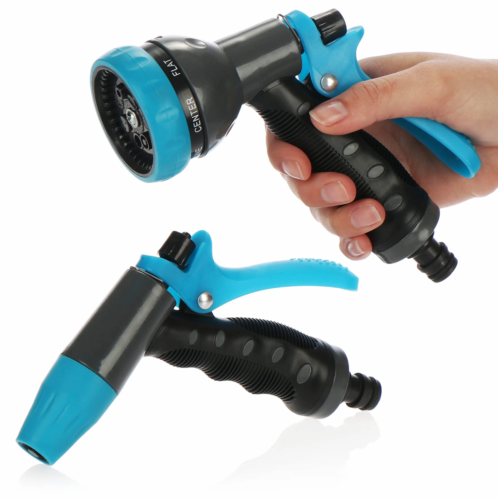 COM-FOUR® 2-czesciowy zestaw zraszajacy do ogrodu - reczny prysznic ogrodowy do weza wodnego - natrysk do podlewania ogrodu, grzadek i roslin (Zestaw06 - Opryskiwacz ogrodowy)