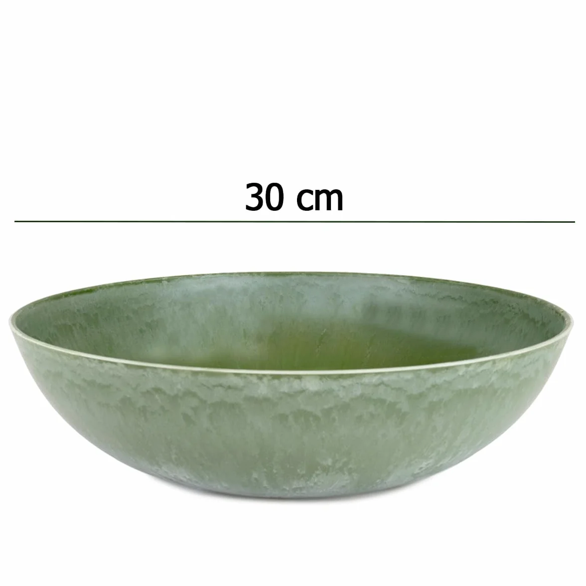 Donica na rośliny zewnętrzne 30 cm vintage zielona marmurkowa