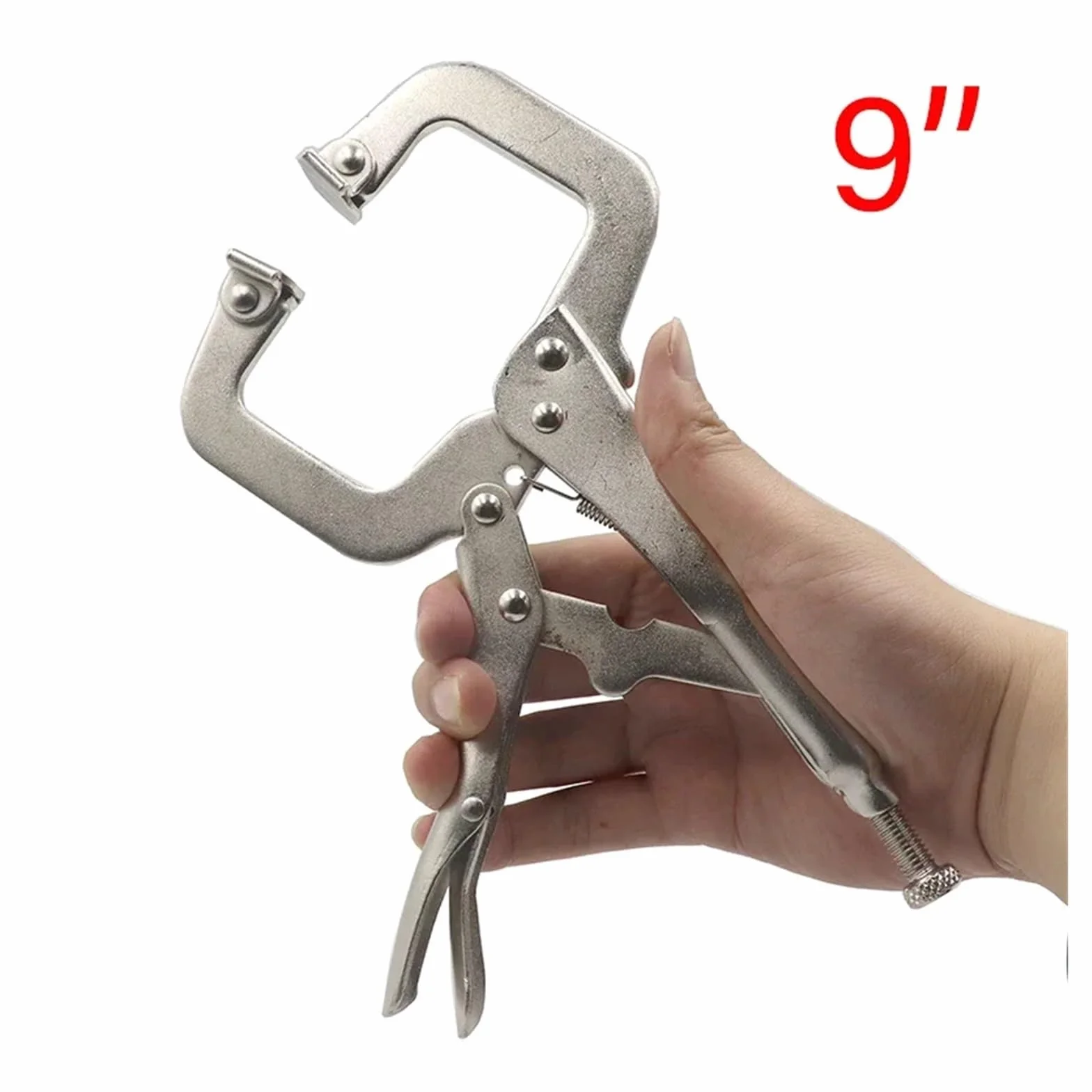 Zaciski Quick Grip, Zacisk spawalniczy C Zacisk do prac stolarskich Szczypce do szczypiec Stalowe narzędzie ręczne Lokalizator czopów(11 Inch)