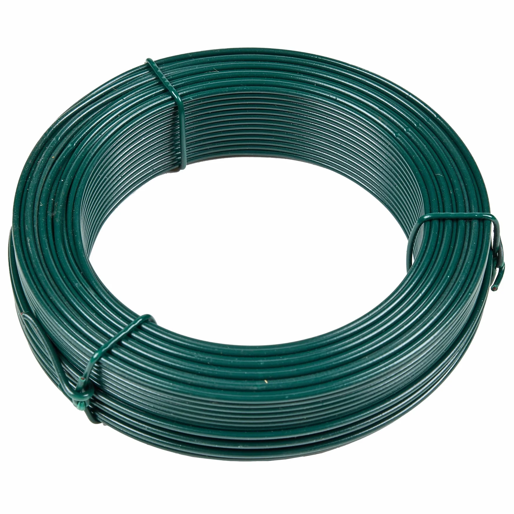 Drut z tworzywa sztucznego zielony Ø2,4mm Rolka 50m Drut metalowy powlekany PVC do podwiązania ogrodu, drut napinający ogród, DIY