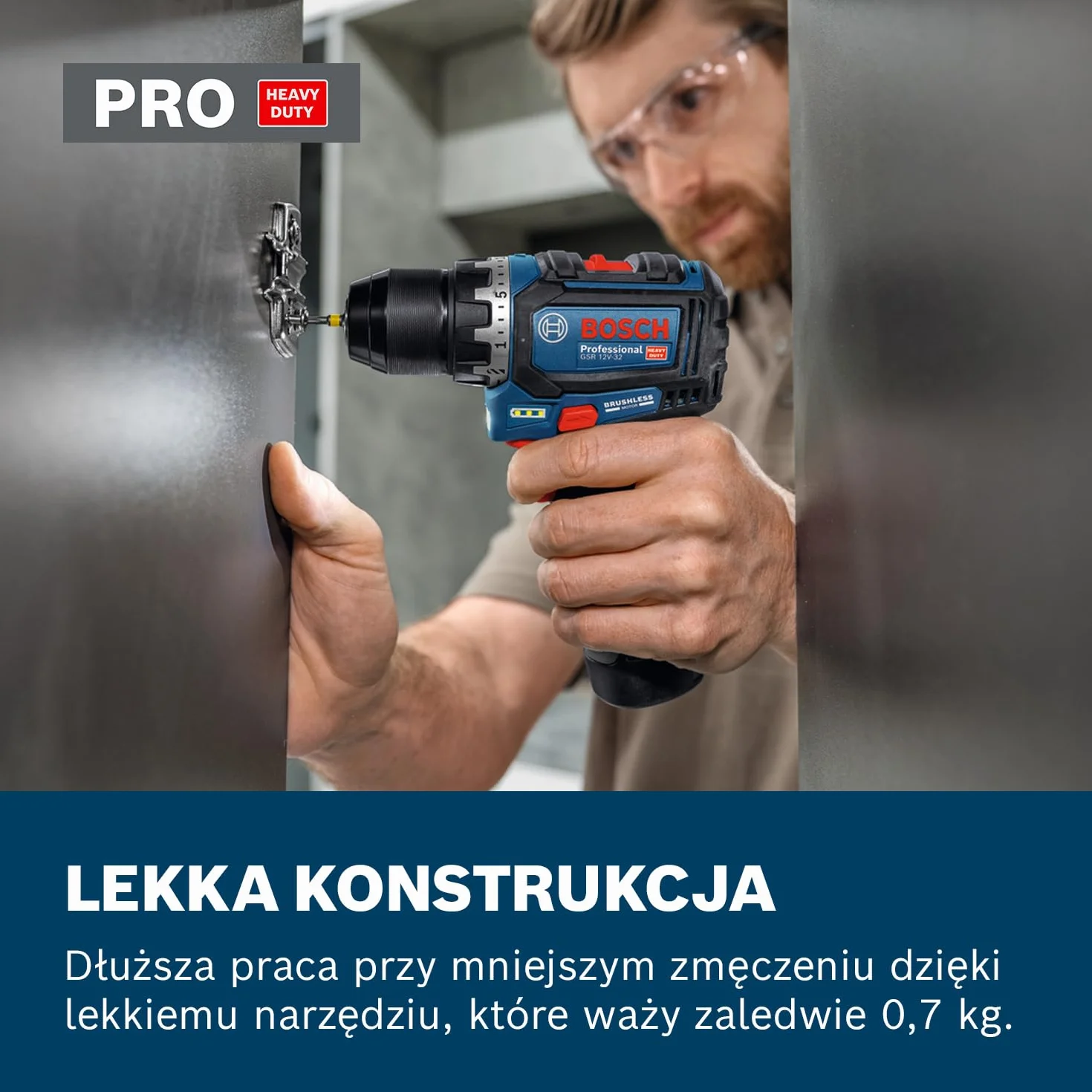 Bosch Professional 12V System Wiertarko-wkrętarka akumulatorowa GSR 12V-32 (Advanced KickBack Control, silnik bezszczotkowy)