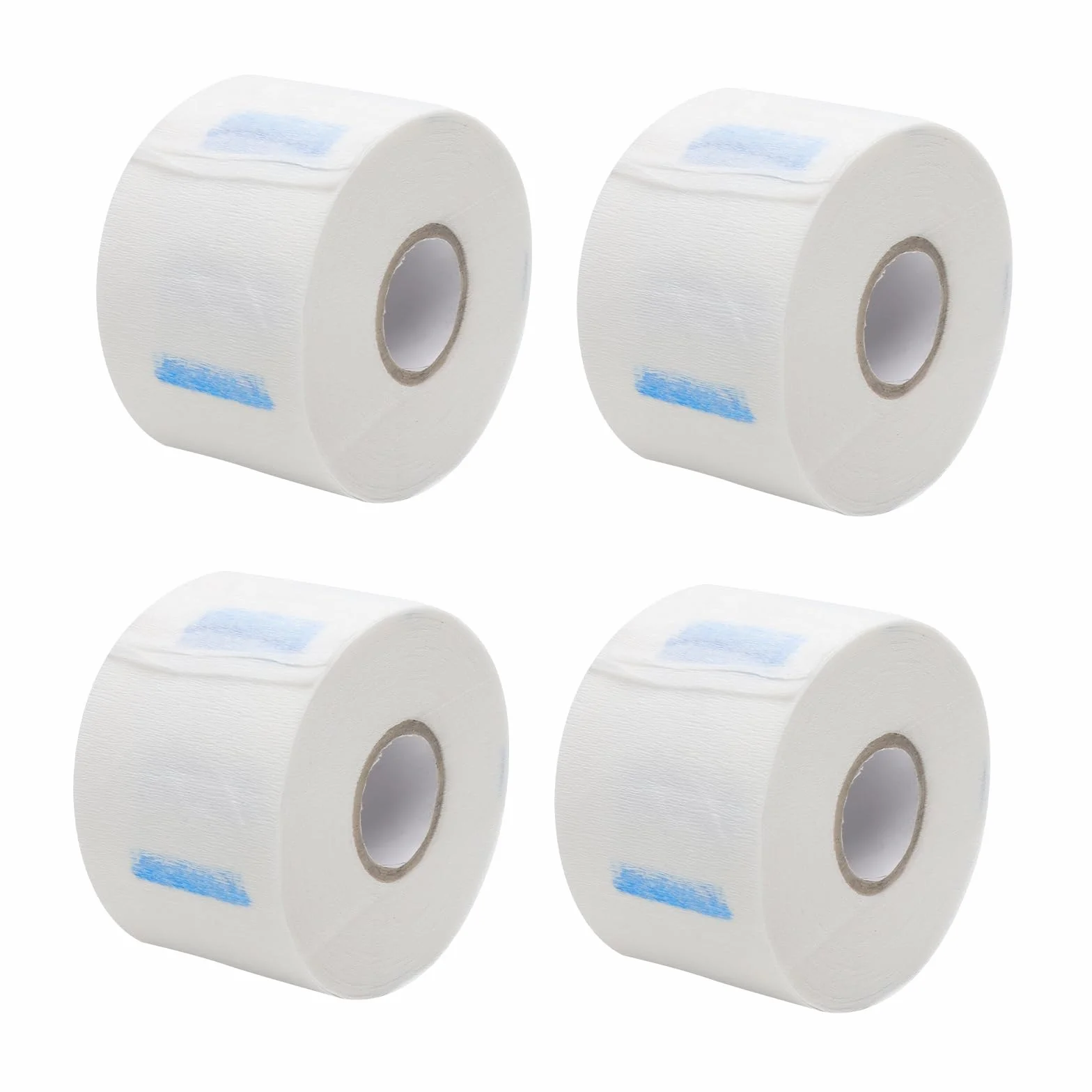 Jednorazowy kołnierz fryzjerski, 4 rolki, 400 arkuszy papieru fryzjerskiego, jednorazowa ochrona szyi, samoprzylepna, rolka papieru krepowego do salonu, strzyżenia włosów, akcesoria