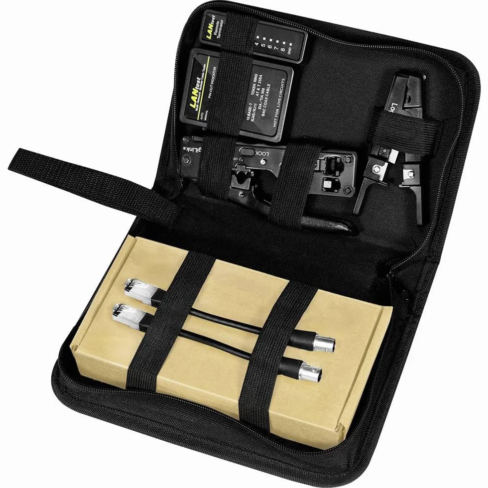 LogiLink WZ0070 zestaw narzędzi sieciowych, 4-częściowy, specjalnie do kabli CAT.6A i CAT.7