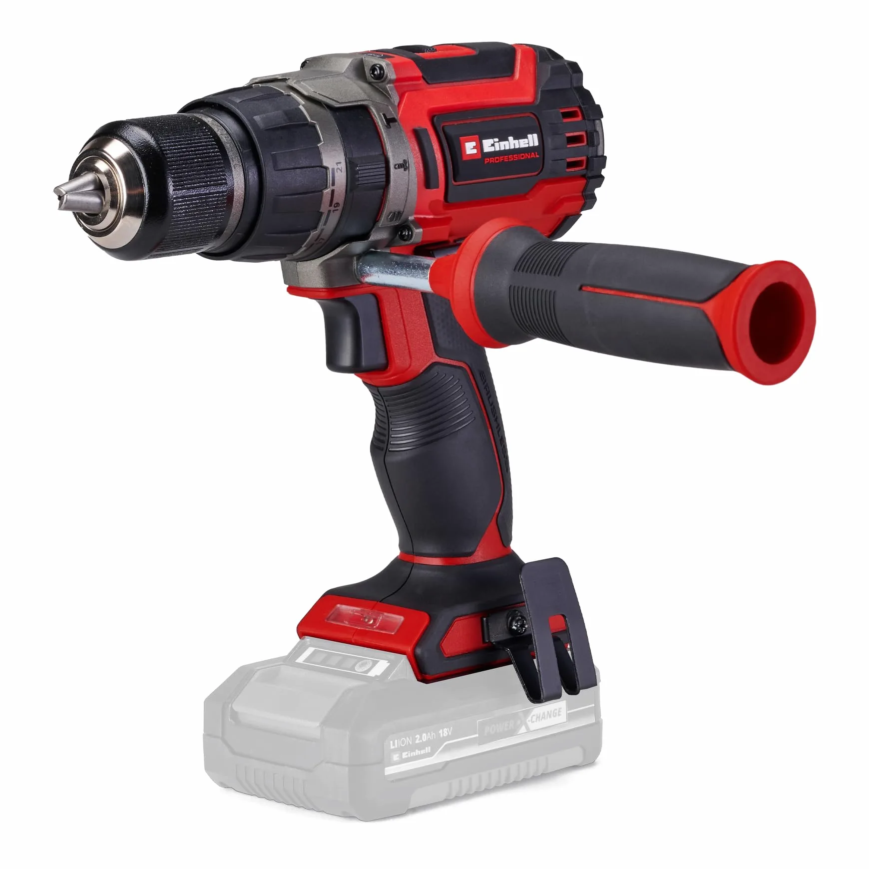 Einhell Profesjonalna akumulatorowa wiertarko-wkrętarka udarowa TP-CD 18/70 Li-i BL – Solo Power X-Change (18 V, bezszczotkowa, 70 Nm, funkcja wiercenia udarowego, uchwyt wiertarski 13 mm, 2 biegi, | PXC | 18 V | bezszczotkowy | 70 Nm | funkcja wiercenia