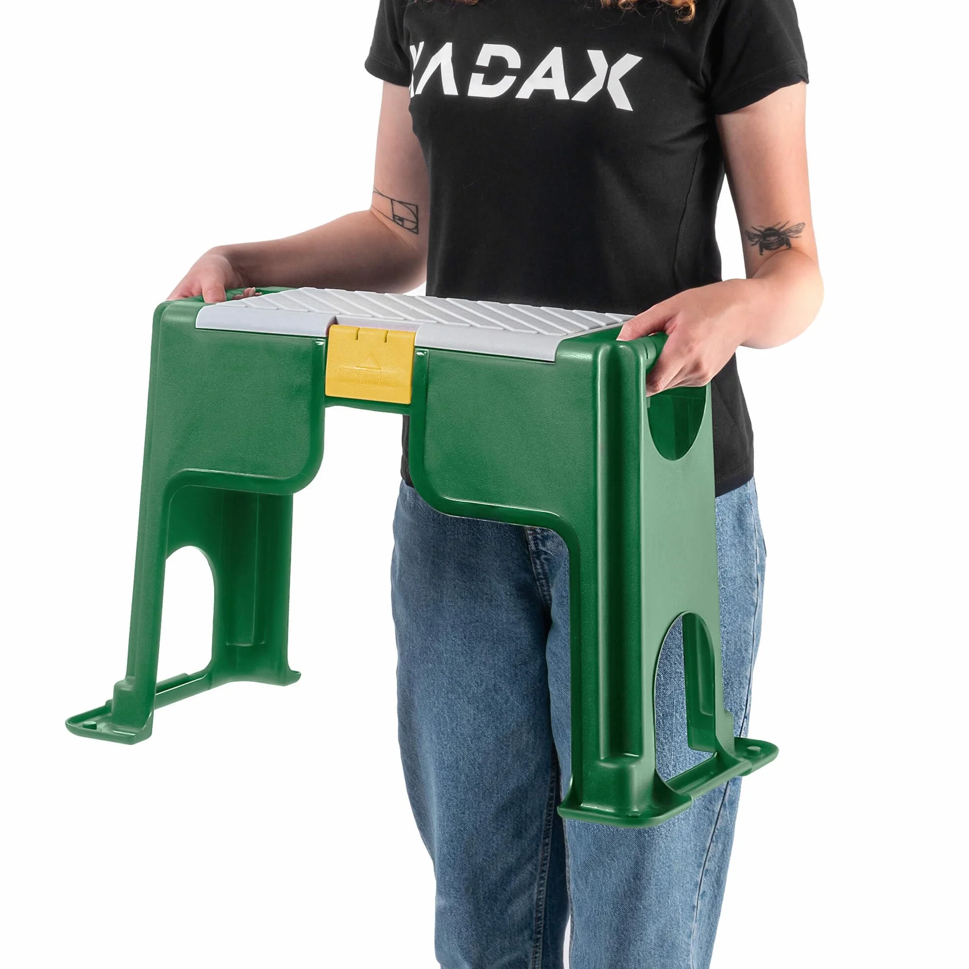 KADAX Klęcznik ogrodowy 2w1 28x37cm zielony, odporny na warunki pogodowe, do pielenia i sadzenia