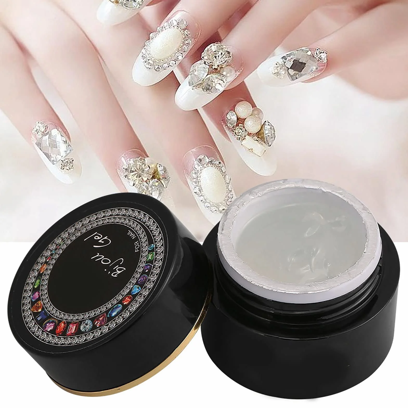Żel do paznokci polski klej do paznokci Rhinestone kleje UV Super lepki profesjonalny salon artystyczny narzędzie do majsterkowania