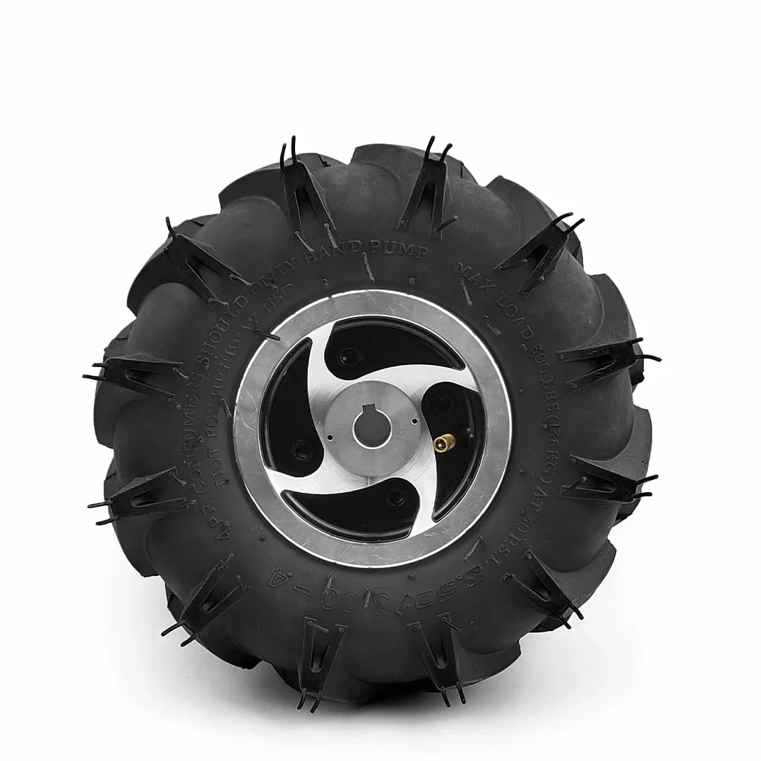 Zestaw rolek silnika z podwójnym napędem, do urządzeń rolniczych, ogrodników, wózków ręcznych, opon 25,4 cm, 24 V, 500 W (Agricultural kit E, Max Speed 4 kph)