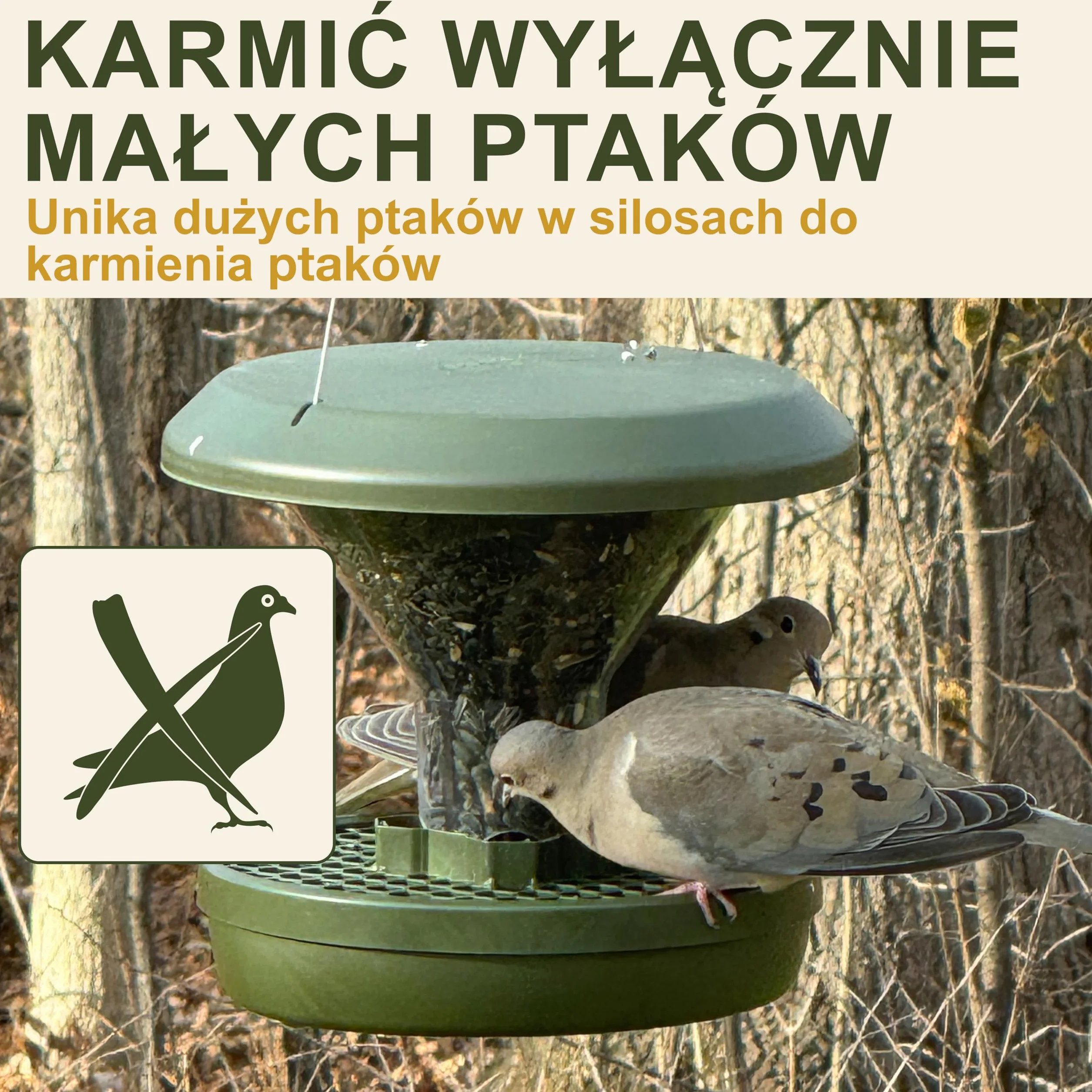 SWISSINNO Pierścień odstraszający duże ptaki, aby zapobiec odstraszaniu gołębi, wron i innych niechcianych dużych ptaków, nadaje się do podajników karmy SMART BIRDS Davos & Geneva