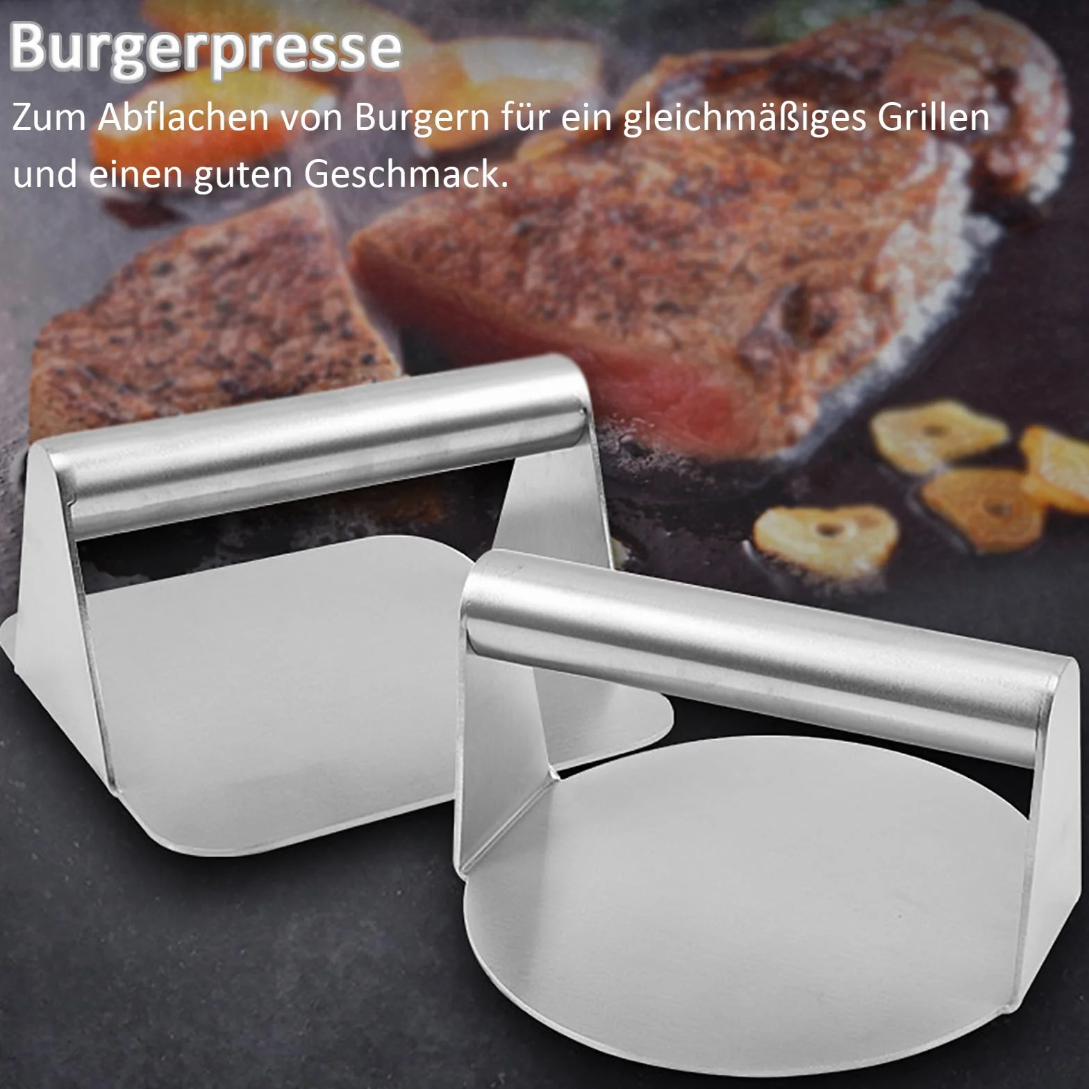 Prasa do burgerów ze stali nierdzewnej kwadratowa do grillowania Flat Top Grill