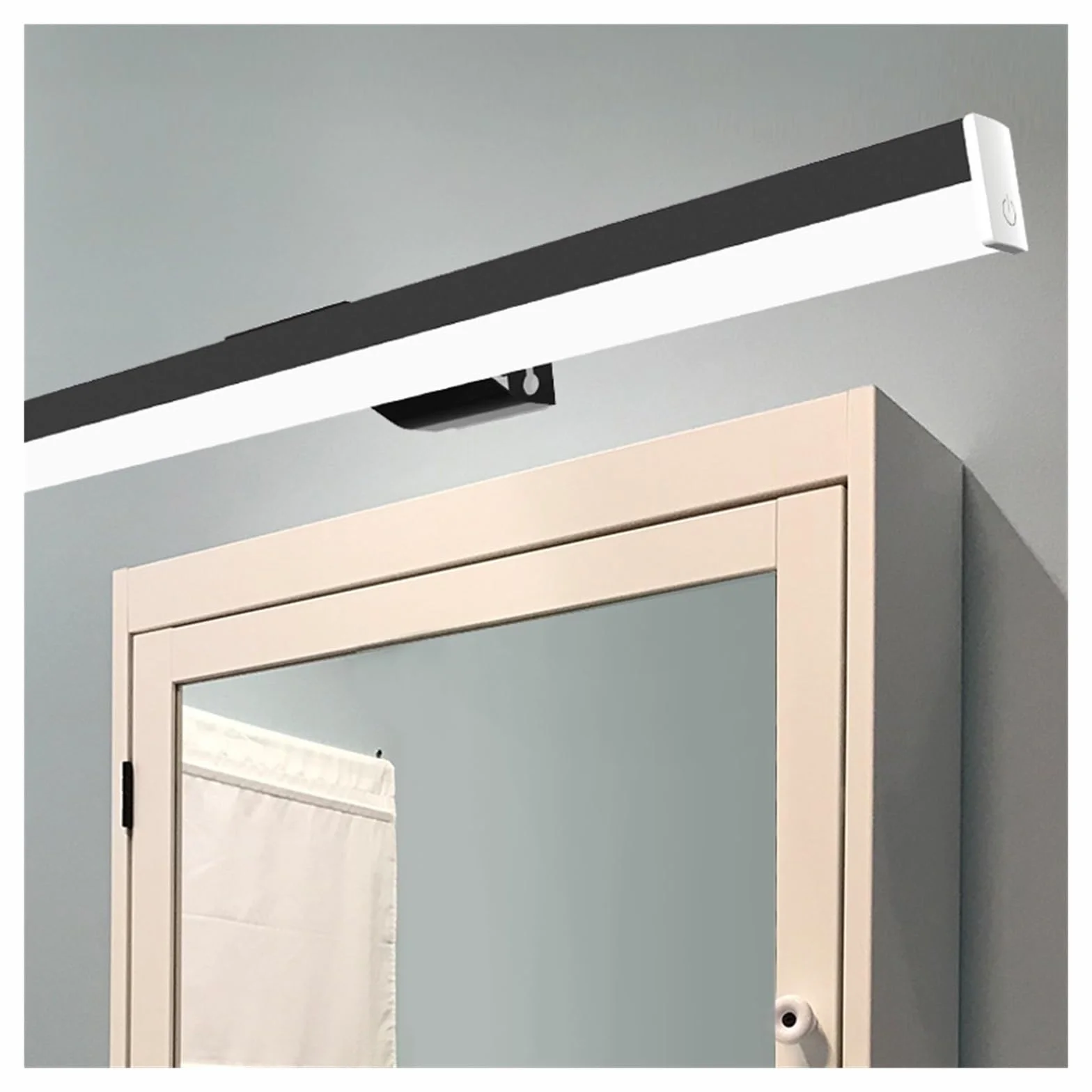 Światła obrazu Wewnętrzne nowoczesne kinkiety ścienne lampa ścienna z lustrem oświetlenie wewnętrzne 55cm LED ładowane na USB światło łazienkowe lustro kinkiet