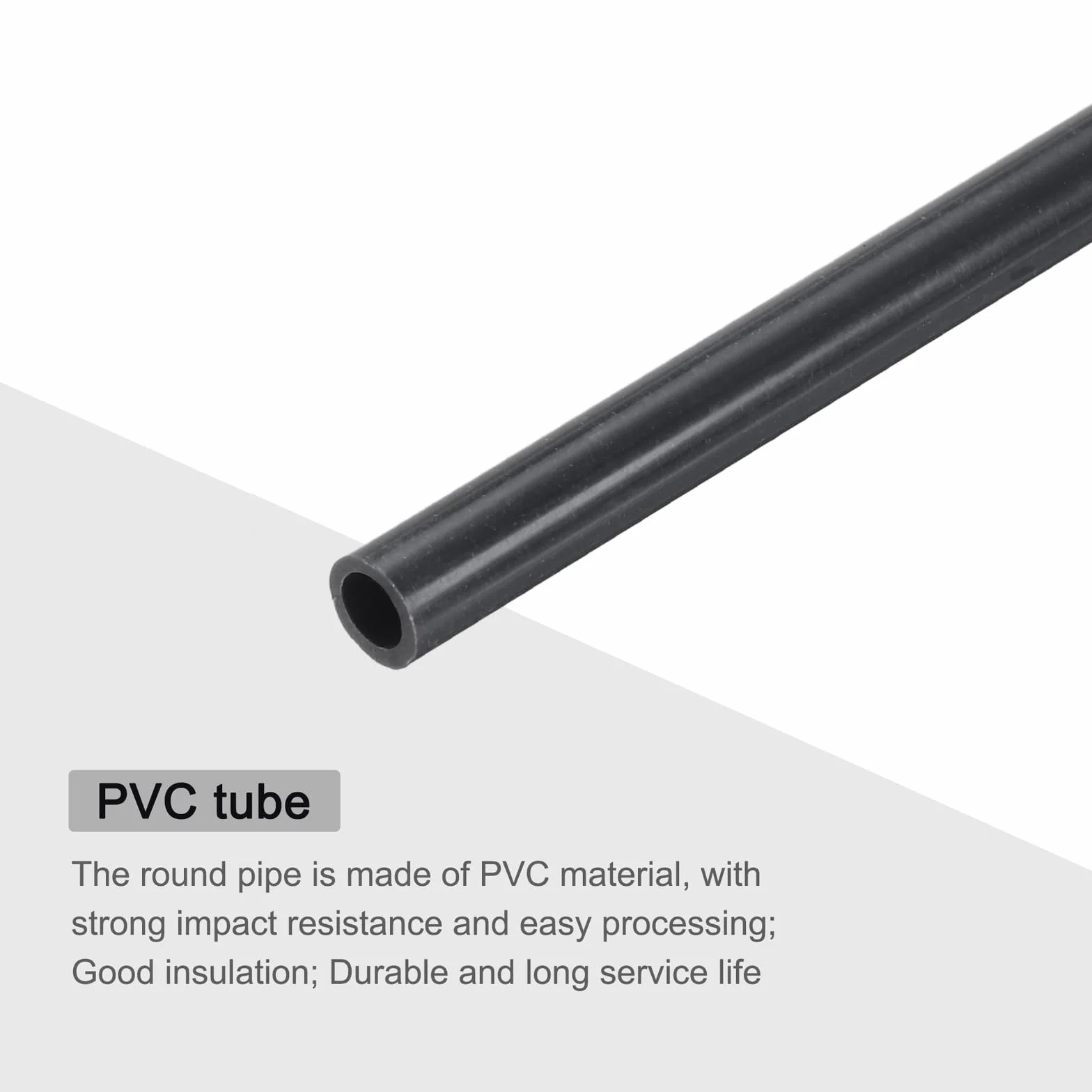 Rura pusta PCW 4 mm ID 6 mm OD 300 mm/12" odporna na wysokie uderzenia do osłony kablowej