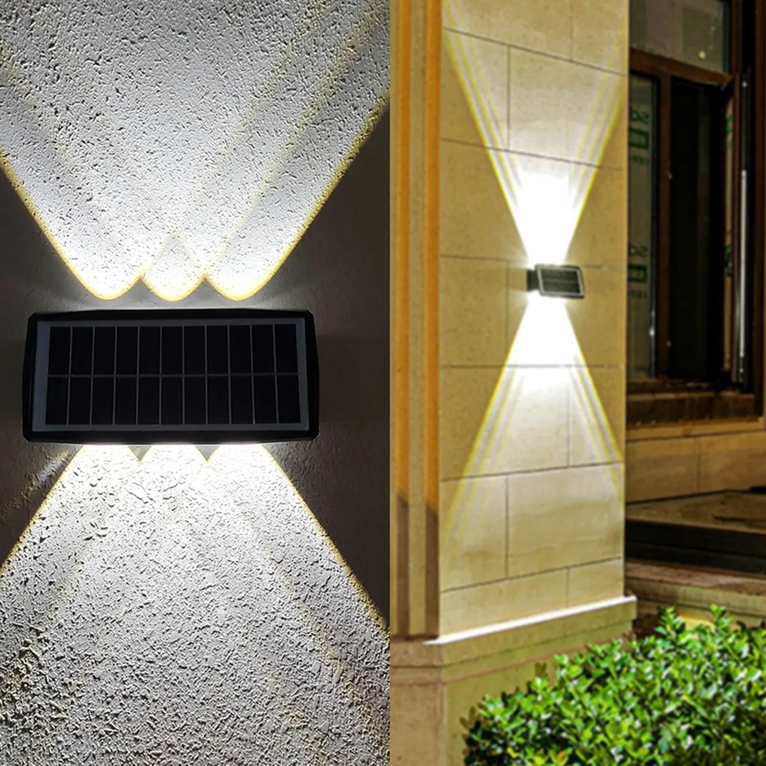Zewnętrzna lampa solarna Led Lampa odblaskowa Wall Washer Potężna słoneczna lampa ścienna 1 sztuka, SAGESWA, 4led